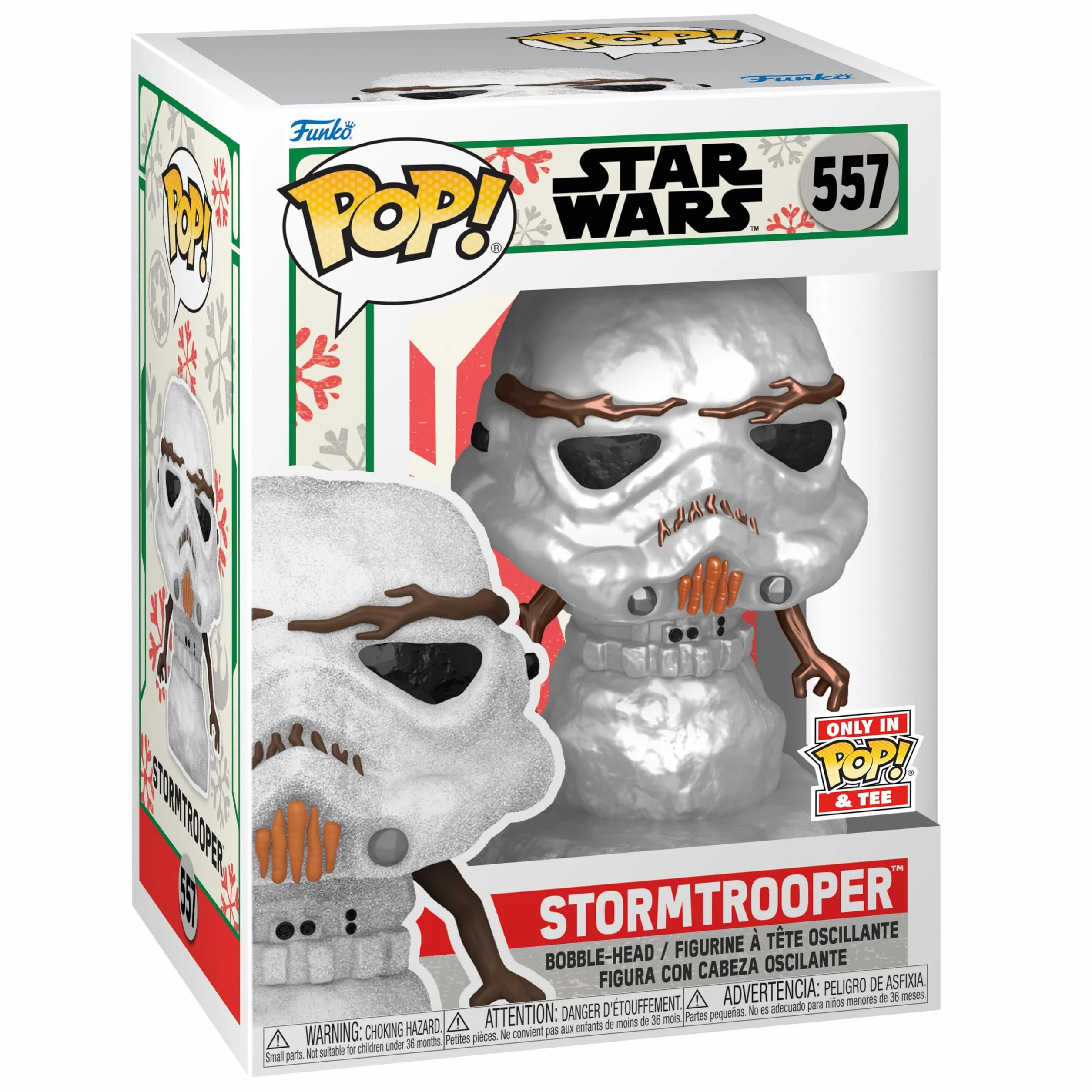 Funko POP! & Tee: Star Wars - Świąteczny szturmowiec - Metaliczny - Średni - T-shirt - Ubrania Z Kolekcjonerską Figurką Winylową - Pomysł na Prezent - Zabawki i Top z Krótkim Rękawem dla Dorosłych