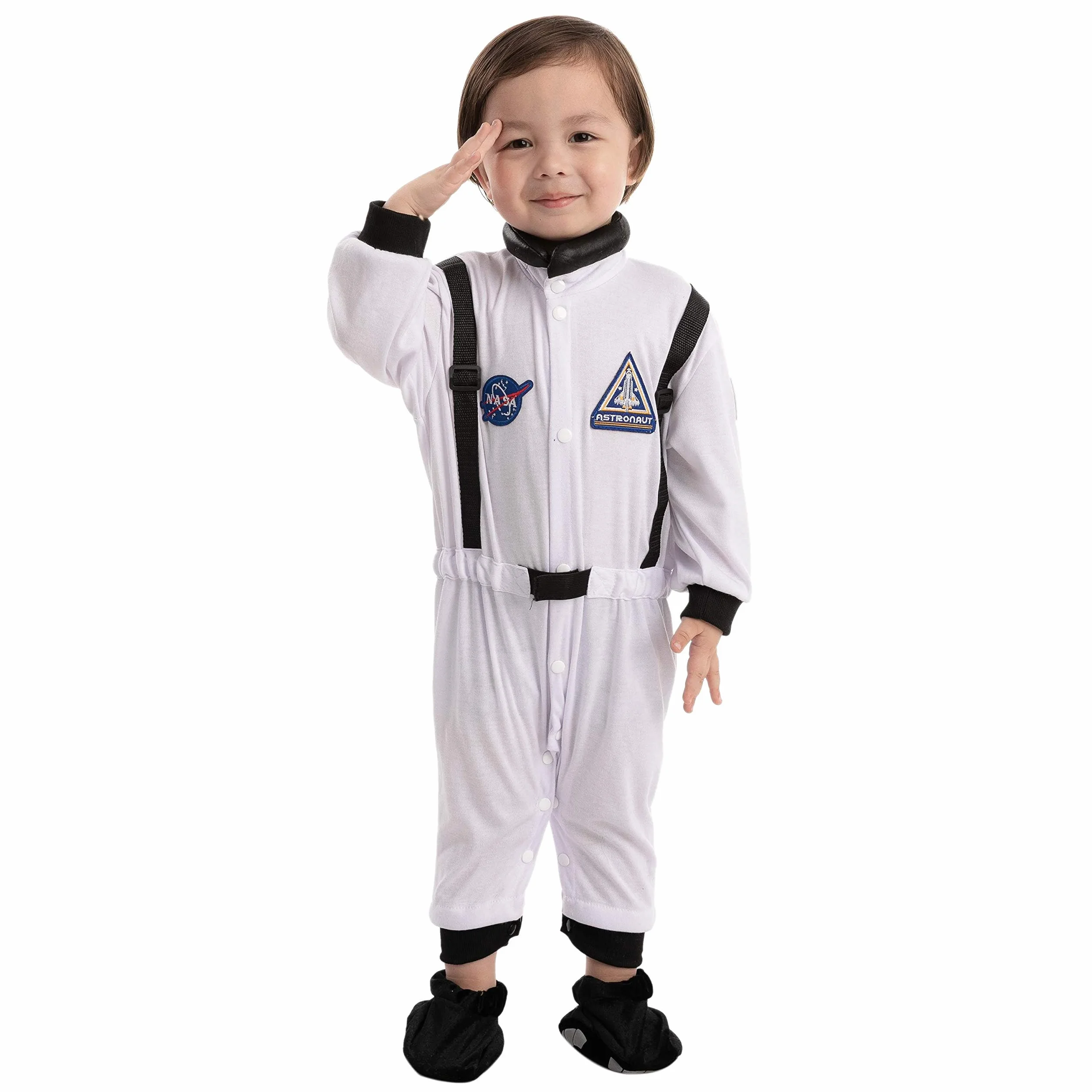 Spooktacular Creations Baby Unisex NASA Jr. kostium astronauty, biały, rozmiar S (6-12 miesięcy)