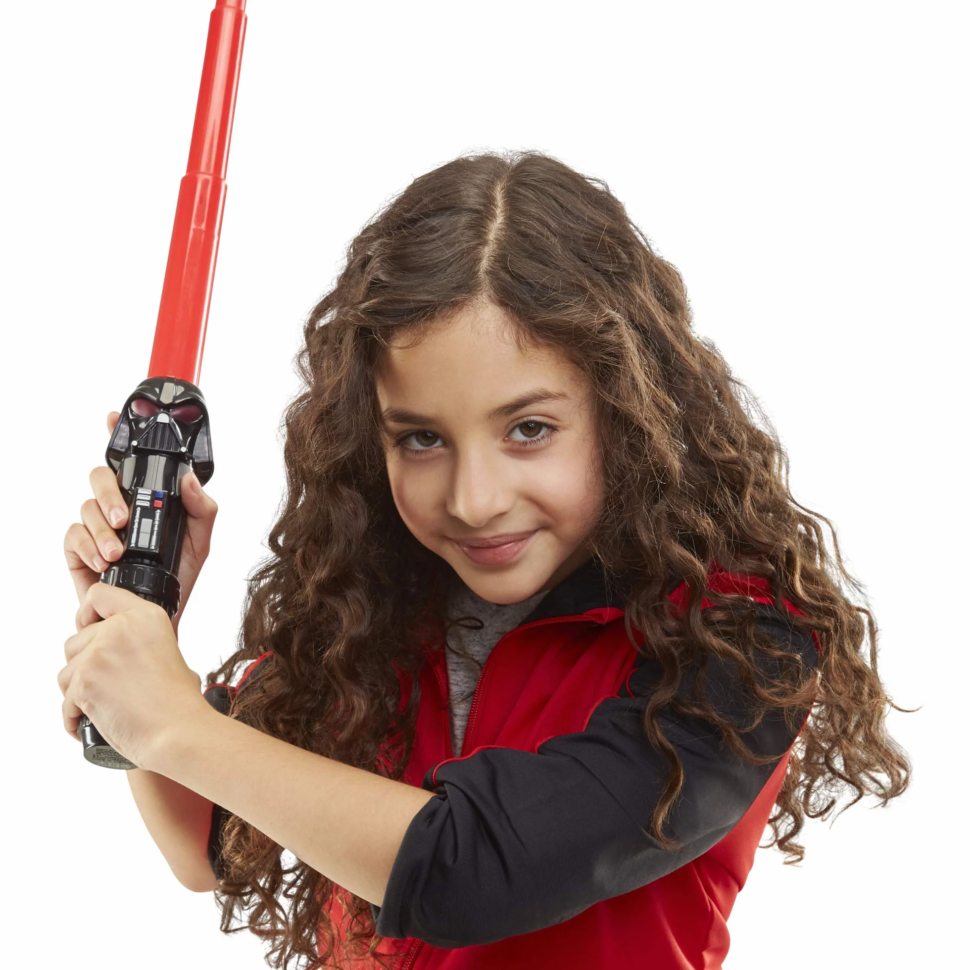 Wysuwany czerwony miecz świetlny Star Wars Lightsaber Squad Dartha Vadera, zabawka tematyczna dla dzieci w wieku od 4 lat