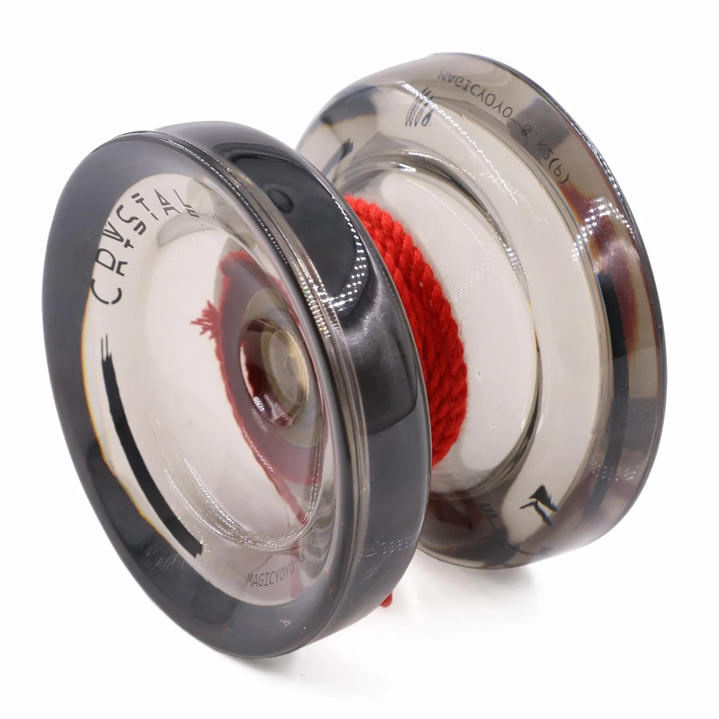 MAGICYOYO K2 Yoyo dla początkujących dzieci, responsywny Yoyos Pro z niereaktywnym zestawem łożysk, końcówki do obracania palcami, Yo Yo Ball z 12 strunami Yoyo, czarny