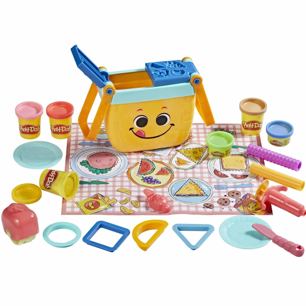 Play-Doh Piknikowe Kształty F6916 Zestaw do Lepienia z Ciastoliny, Wielokolorowy, Od 3 lat