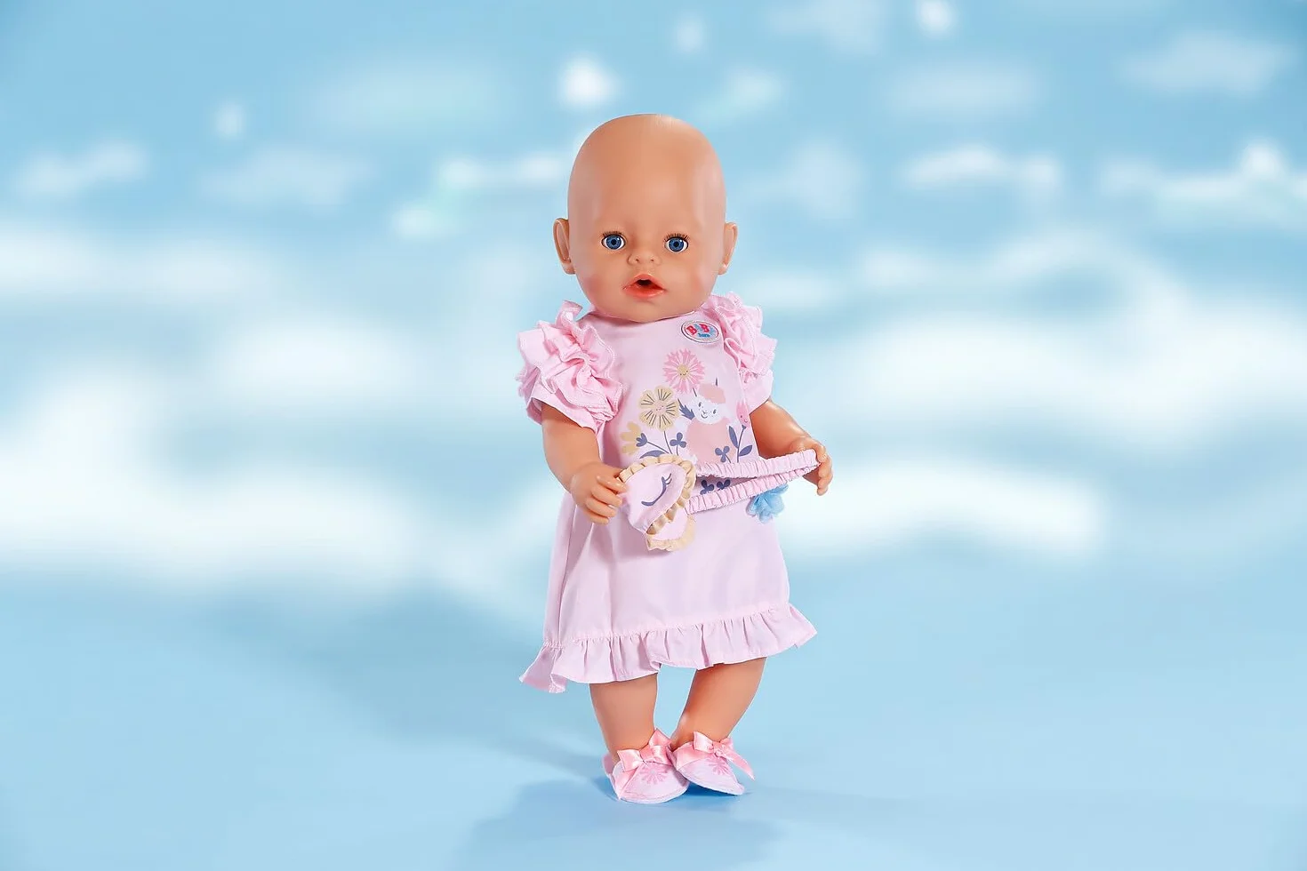 BABY born Koszula nocna z maską do spania i kapciami dla lalek 43 cm, 838761 Zapf Creation