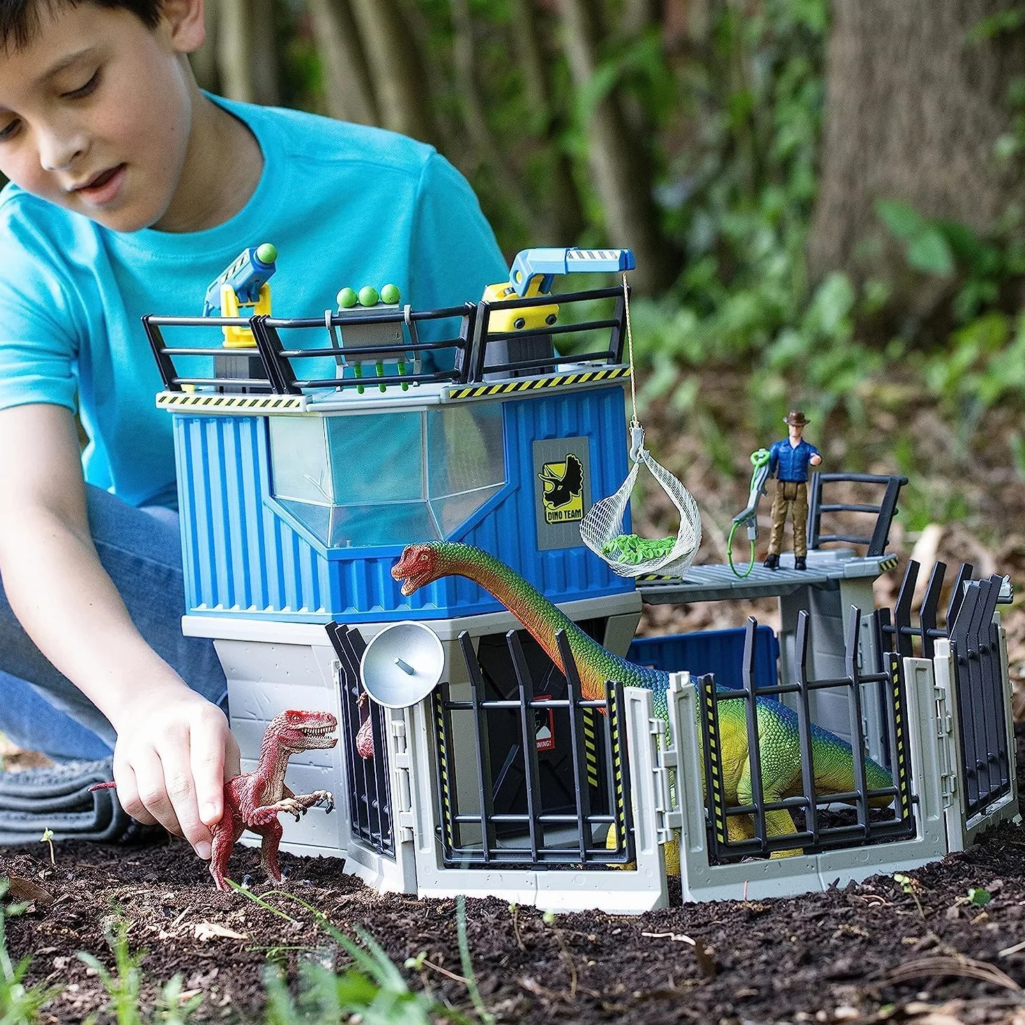 schleich DINOSAURS | Duża Stacja Badawcza Dinozaurów 41462 | zestaw z figurkami, wieloma funkcjami i licznymi akcesoriami | zestaw do zabawy od 5 lat | 72 elementów