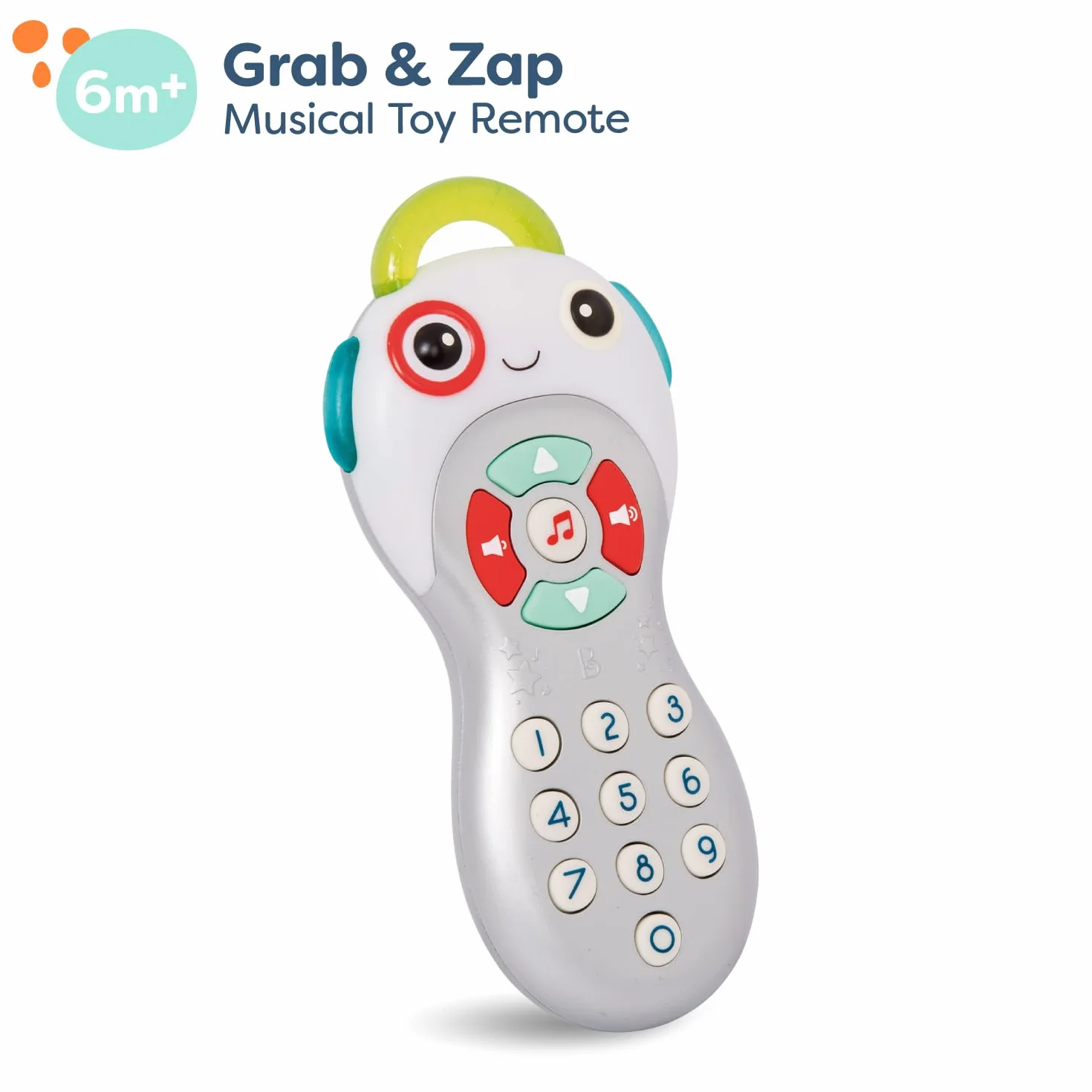B. toys zabawka edukacyjna z pilotem zdalnego sterowania z oświetleniem, muzyką i gryzakiem – zabawka sensoryczna dla niemowląt z liczbami do nauki po angielsku od 6 miesięcy