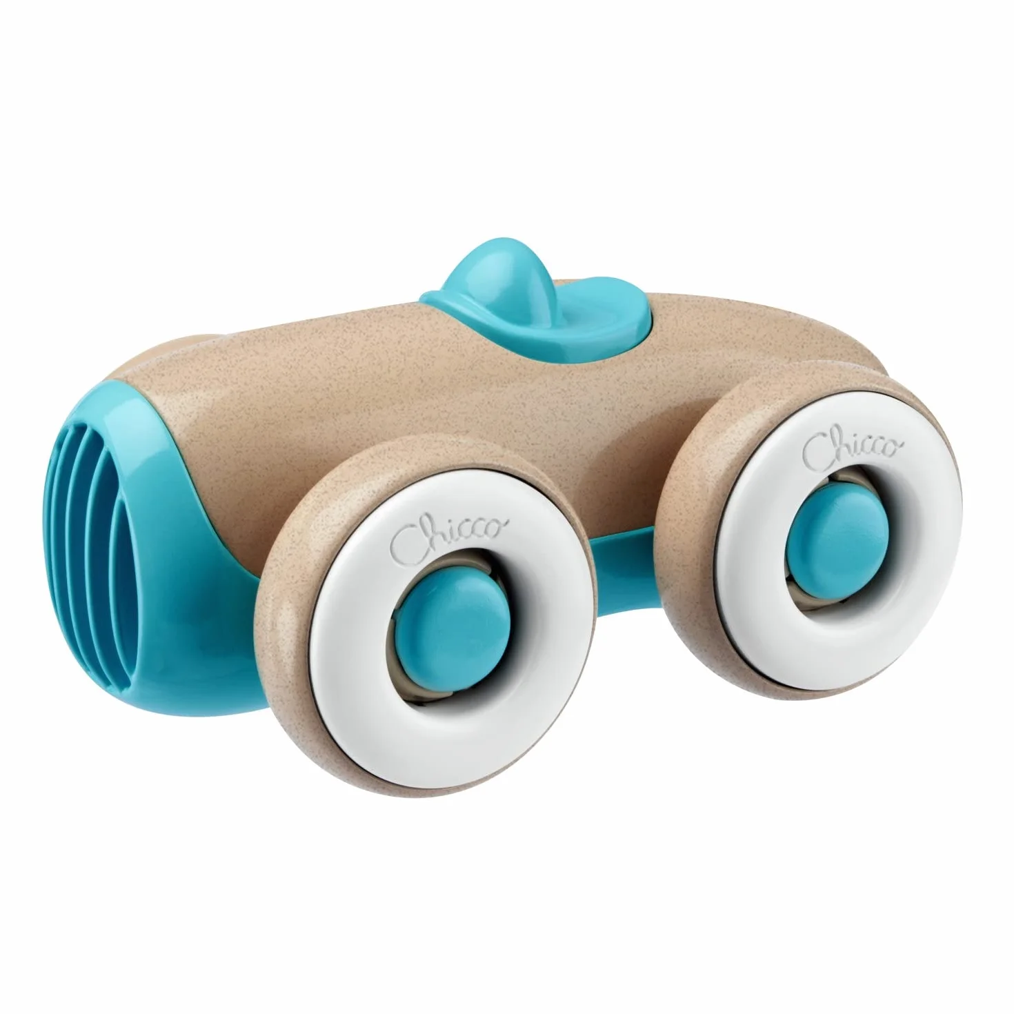 Samochód Chicco Eco+ z Wolnymi Kołami, Mini Pojazd z Drewna i Plastiku z Recyklingu, Zabawka dla Dzieci od 12 do 36 miesięcy, Kolor Jasnoniebieski