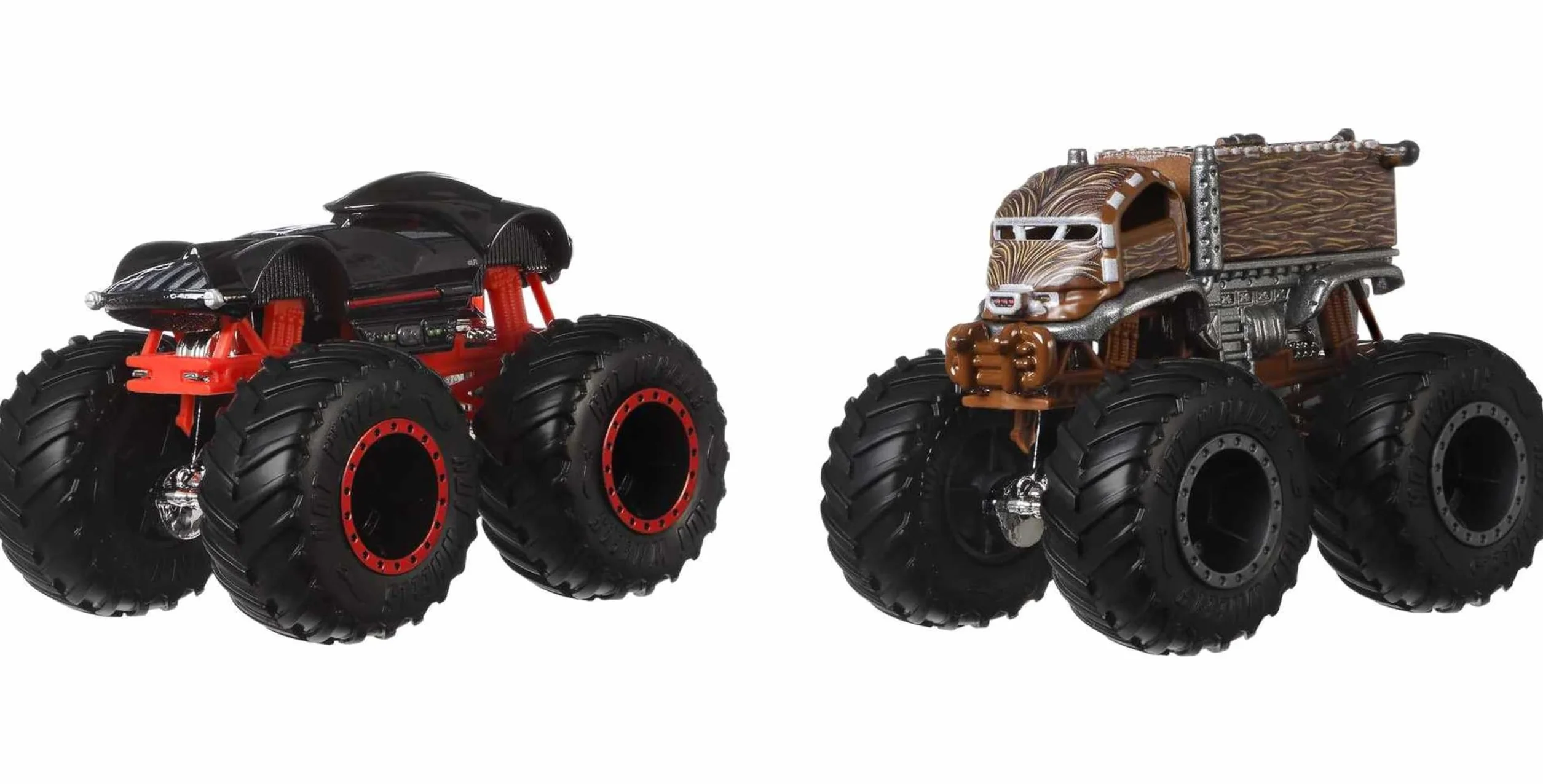 Hot Wheels Monster Trucks 2-pak, zestaw 2 zabawkowych pojazdów w skali 1:64, dla dzieci i kolekcjonerów (style mogą się różnić), FYJ64