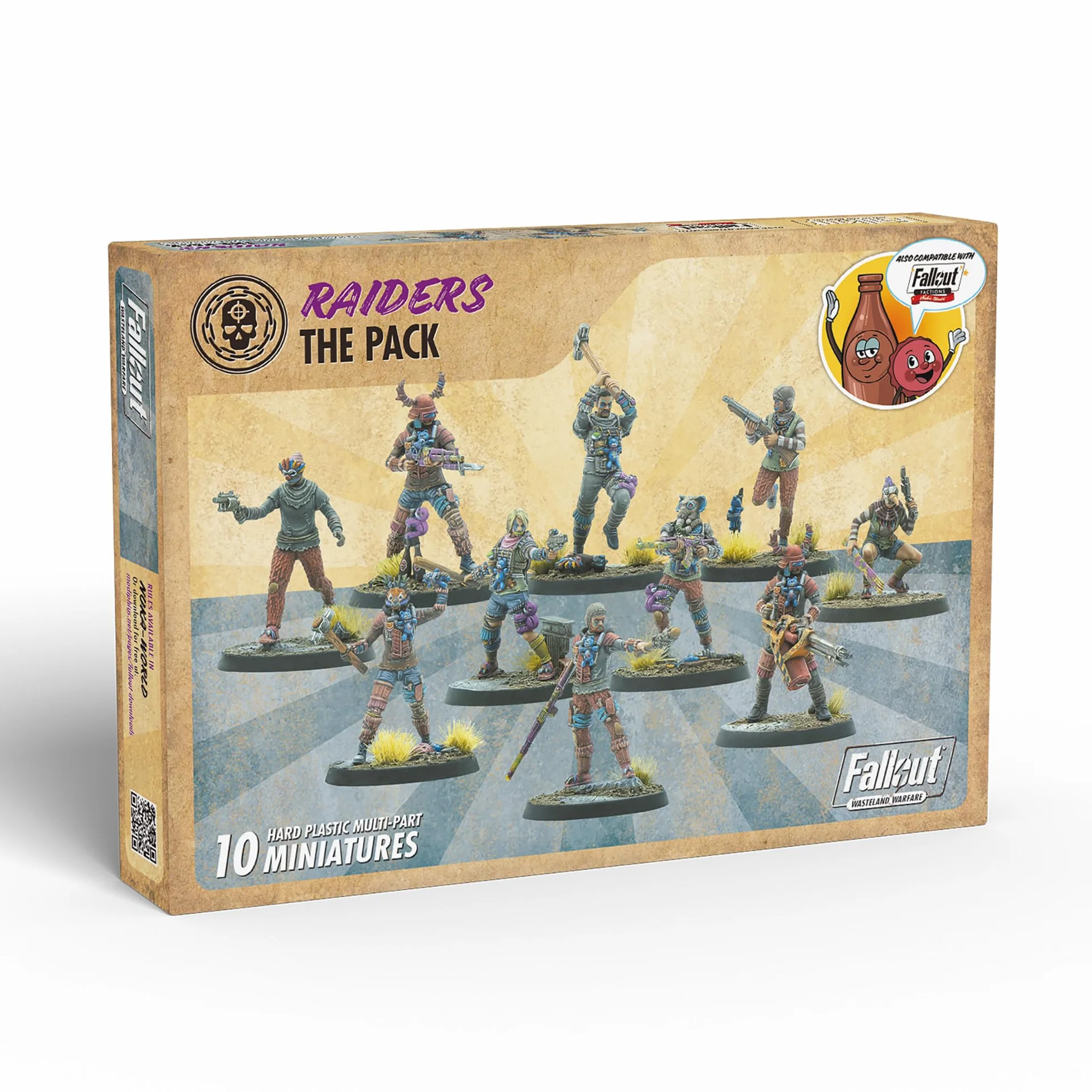 Modiphius Entertainment | Fallout Wasteland Warfare | Raiders: The Pack | Miniatures | Unpainted
