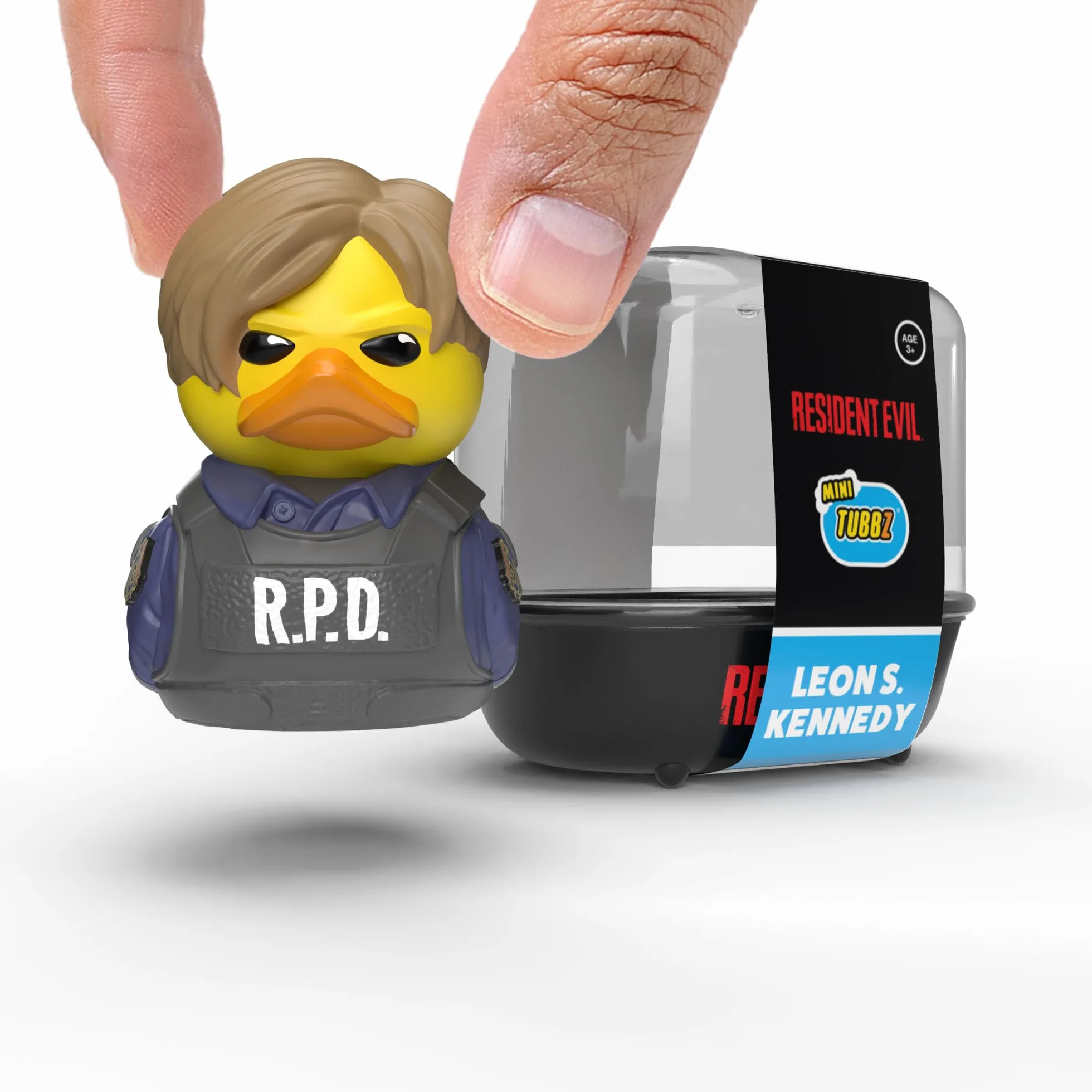 TUBBZ Mini: Resident Evil - Leon S Kennedy cosplay gumowa kaczka winylowa figurka