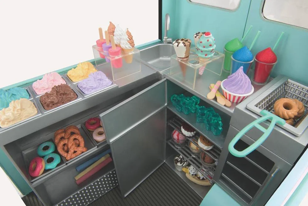 Our Generation 44487 OG (Ice Cream Truck wózek na lody, niebieski