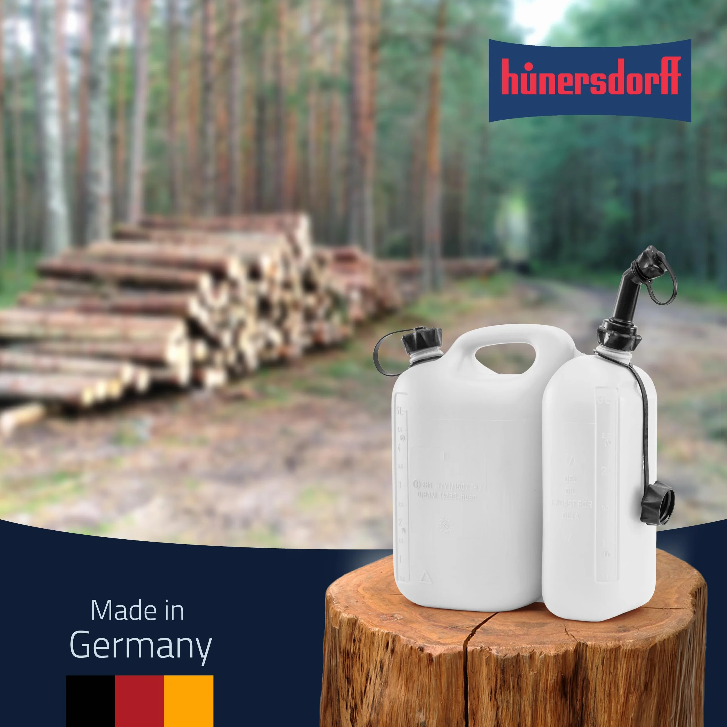 Podwójny kanister ECO 5,5+3L na paliwo benzynę, Hünersdorff