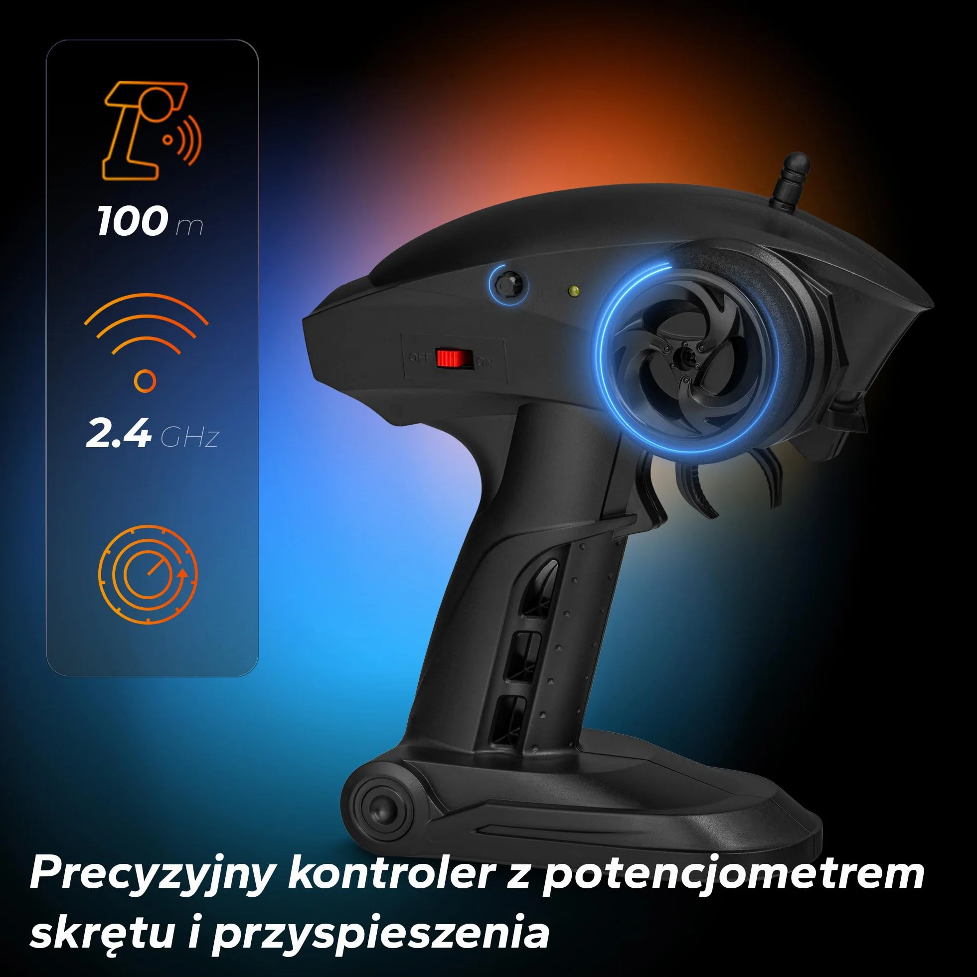 Overmax X-Monster 3.5, Zdalnie Sterowany Samochód RC 1:18 dla Dzieci 14+ w Napęd 4x4, Zasięg do 100 m, Prędkość 45 km/h, 2 Obudowy w Zestawie, Jazda do 40 min bez Ładowania
