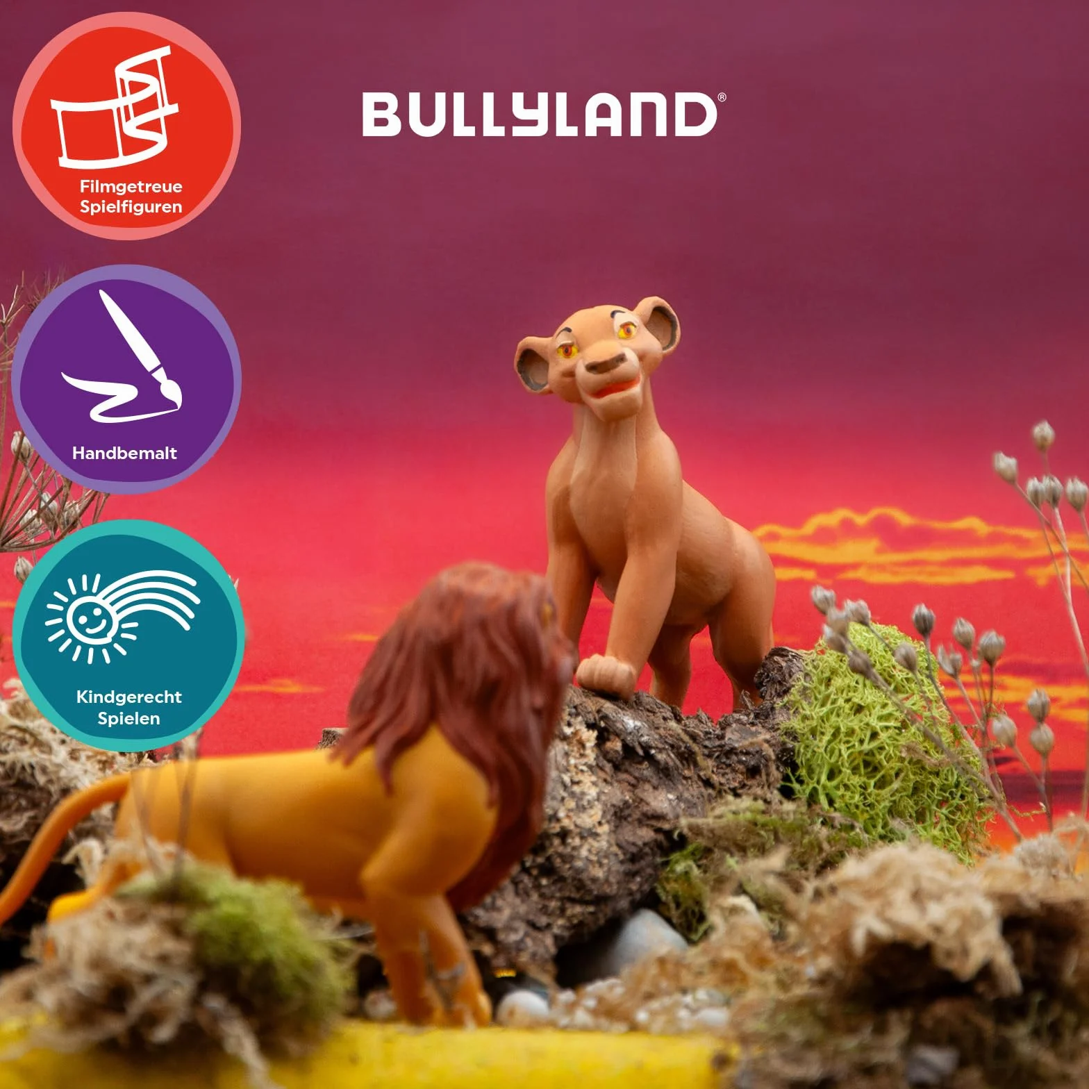 Bullyland - Figurka Królowa Lwa Sarabi z Disneya Król Lew, ok. 8 cm wysokości, wierna w szczegóły, zabawka i prezent dla dzieci od 3 lat, 12258