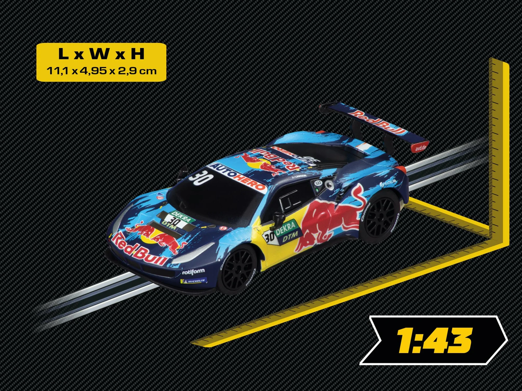 Carrera GO!!! Ferrari 488 GT3 Red Bull AF Corse No.30 I tory wyścigowe i licencjonowane autokary | dla 2 graczy | dla chłopców i dziewcząt od 6 lat i dorosłych