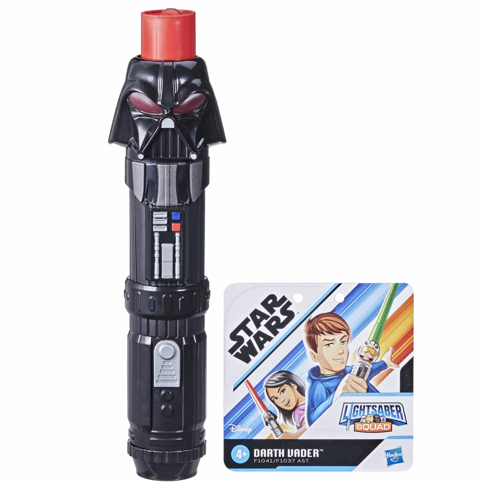 Wysuwany czerwony miecz świetlny Star Wars Lightsaber Squad Dartha Vadera, zabawka tematyczna dla dzieci w wieku od 4 lat