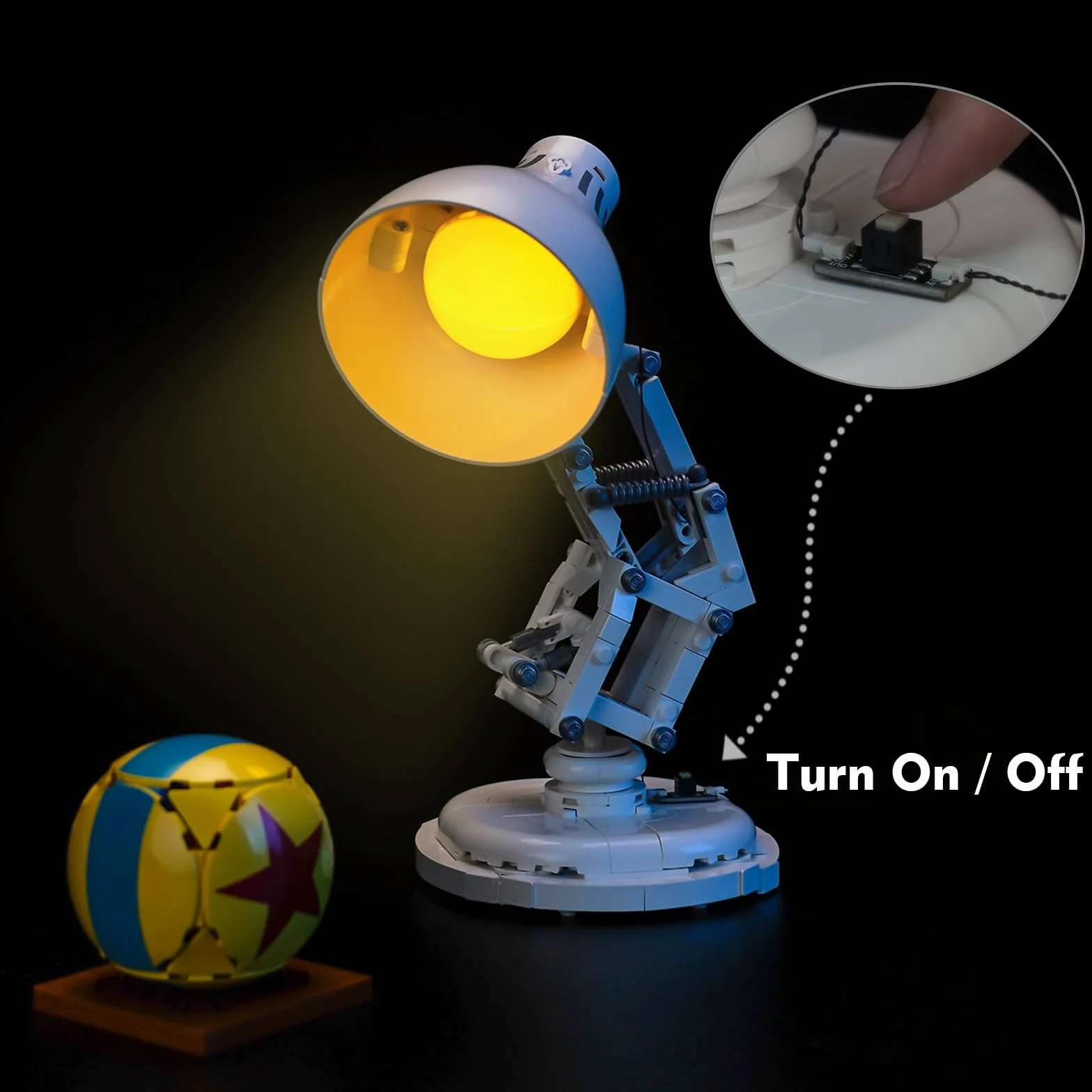 Zestaw oświetlenia LED kompatybilny z Lego Ideas D isney P ixar Luxo Jr. 21357 (nie model), zestaw oświetleniowy kompatybilny z Lego Ideas, D'isney P ixar Luxo Jr. kreatywna zabawka
