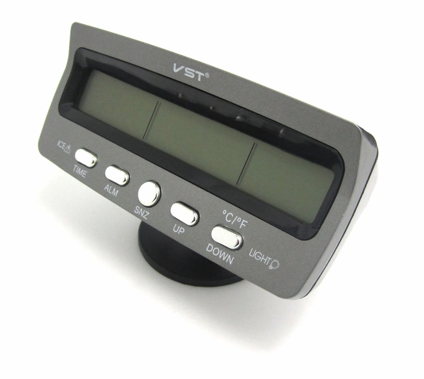 NAMVO Cyfrowy termometr LCD do użytku wewnątrz i na zewnątrz, woltomierz napięcia, miernik napięcia, do samochodów osobowych, data, zegar, alarm