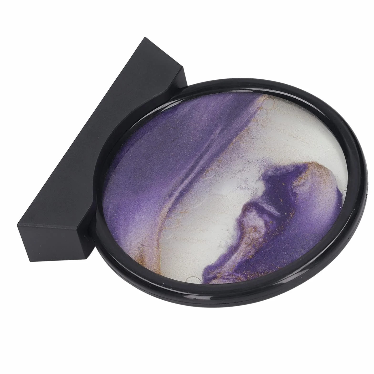Obrazek w Płynie Quicksand Sandscape, Okrągłe Szkło Deep Sea Sandscape z podstawą do Domu (PURPLE)