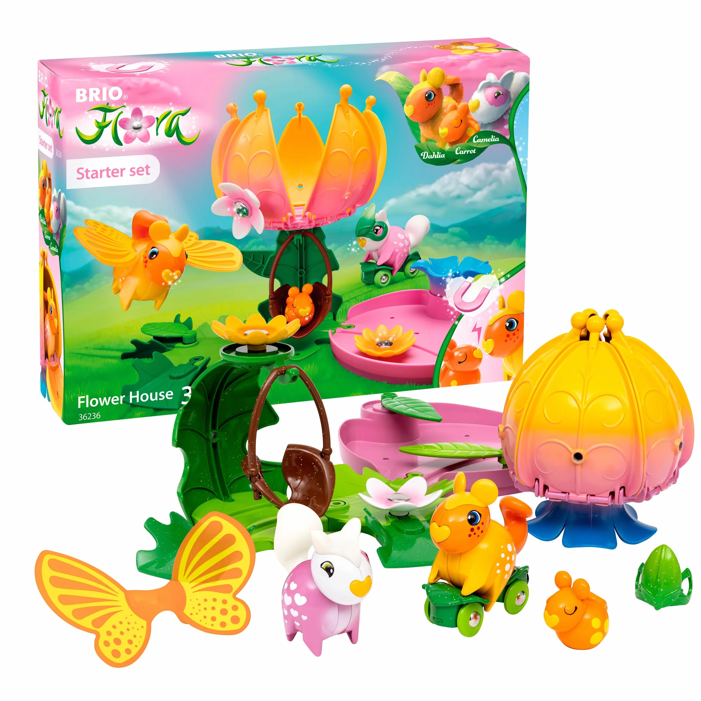BRIO Flora - 36236 Starter-Set Blumenhaus | Spielzeug für endlosen fantasievollen Spielspaß für Mädchen und Jungen ab 3 Jahren