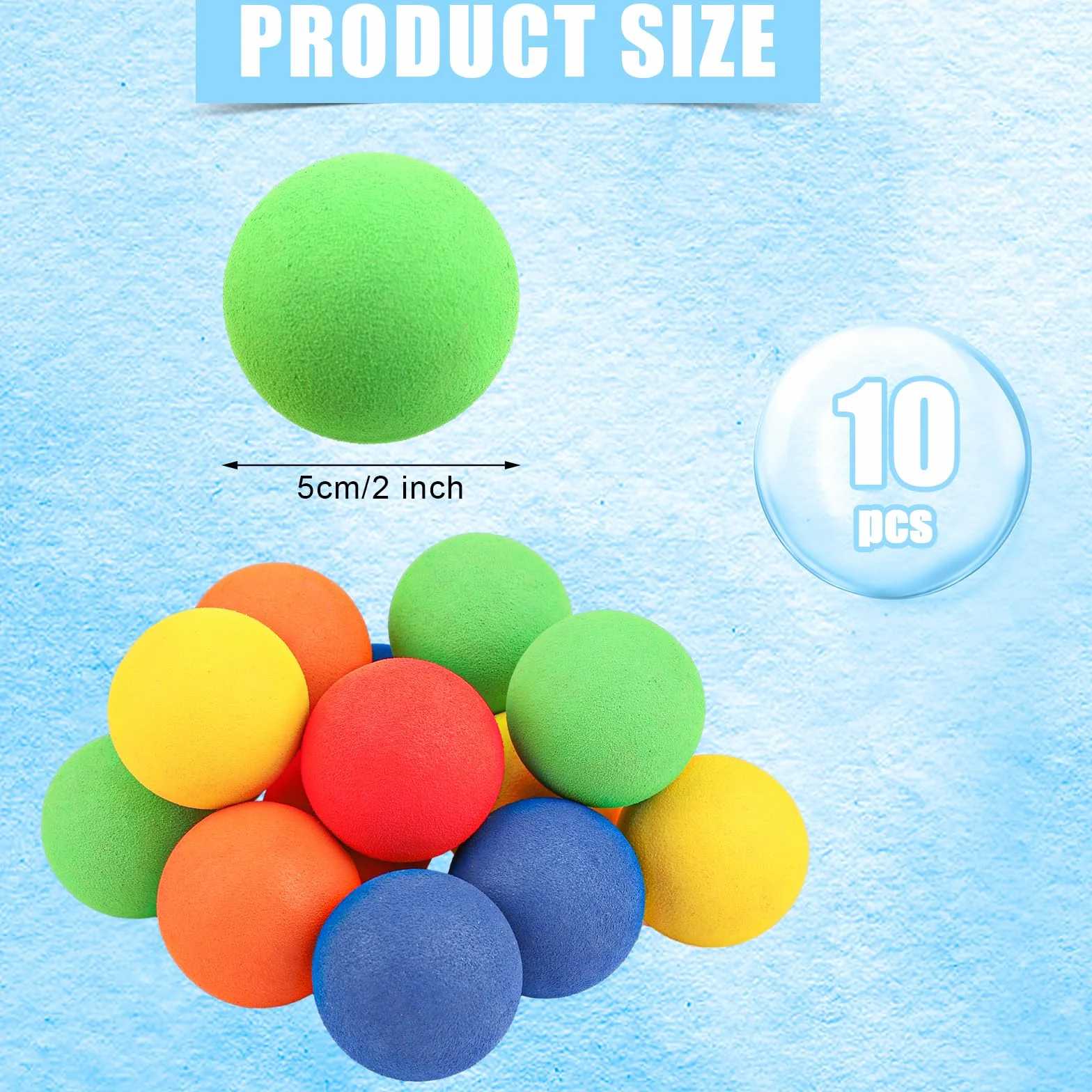 10szt Pilki do Hokeja na Kolanach, Piankowe Mini Miekkie Pilki Hokejowe dla Dzieci Pilki do Hokeja na Lodzie Halowym Kolorowe Miekkie Pilki Piankowe na Impreze z Siatkami Mini Stick 5cm