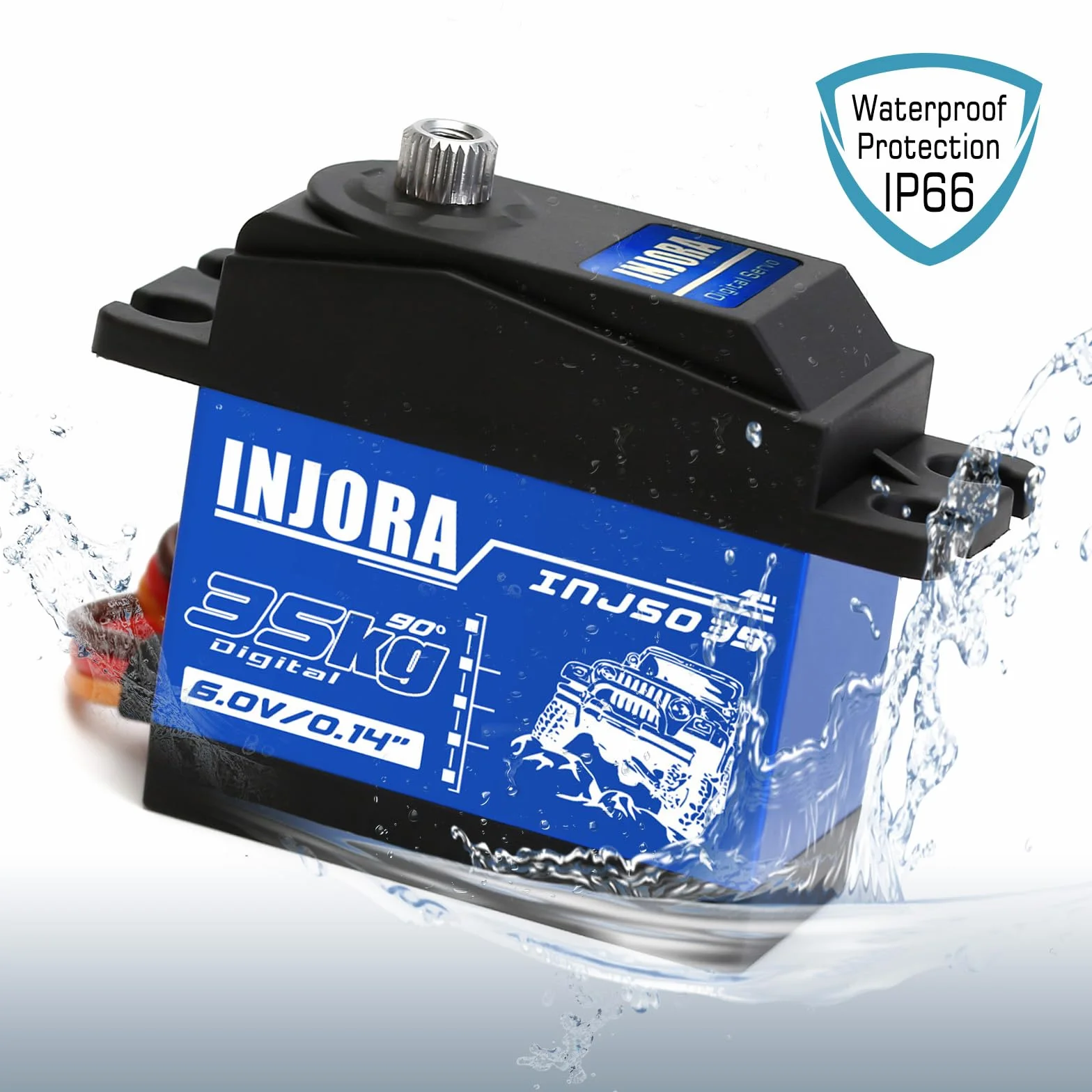 INJORA RC Servo 35 kg cyfrowe servo wysoki moment obrotowy RC cz??ci do 1:10 RC Crawler SCX10 Pro TRX4 D90 VS4-10 Redcat Gen 8 7 Pro Enduro (k?t sterowania 90°-180°)