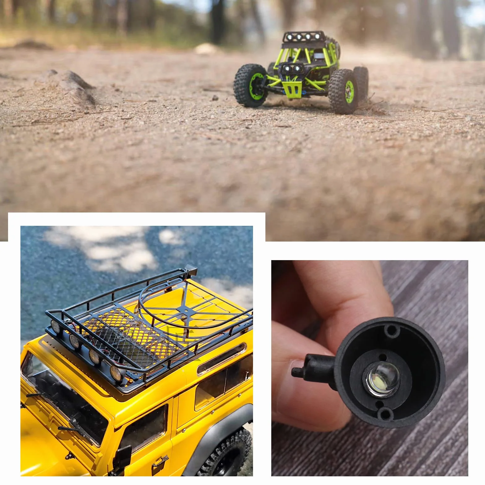 1 zestaw RC okrągłe światło LED z zestawem pokrywy kompatybilne z TRXAAXS/TRX4/SCX10/D90 1/10 RC model lampy do reflektorów samochodowych akcesoria 4 LED