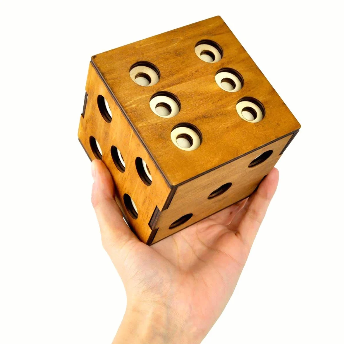 Logica Puzzle Art. Sekretne Pudełko na Kości - Drewniana Łamigłówka - Sekretny Sejf - Trudność 5/6 Niewiarygodny - Kolekcja Leonarda da Vinci