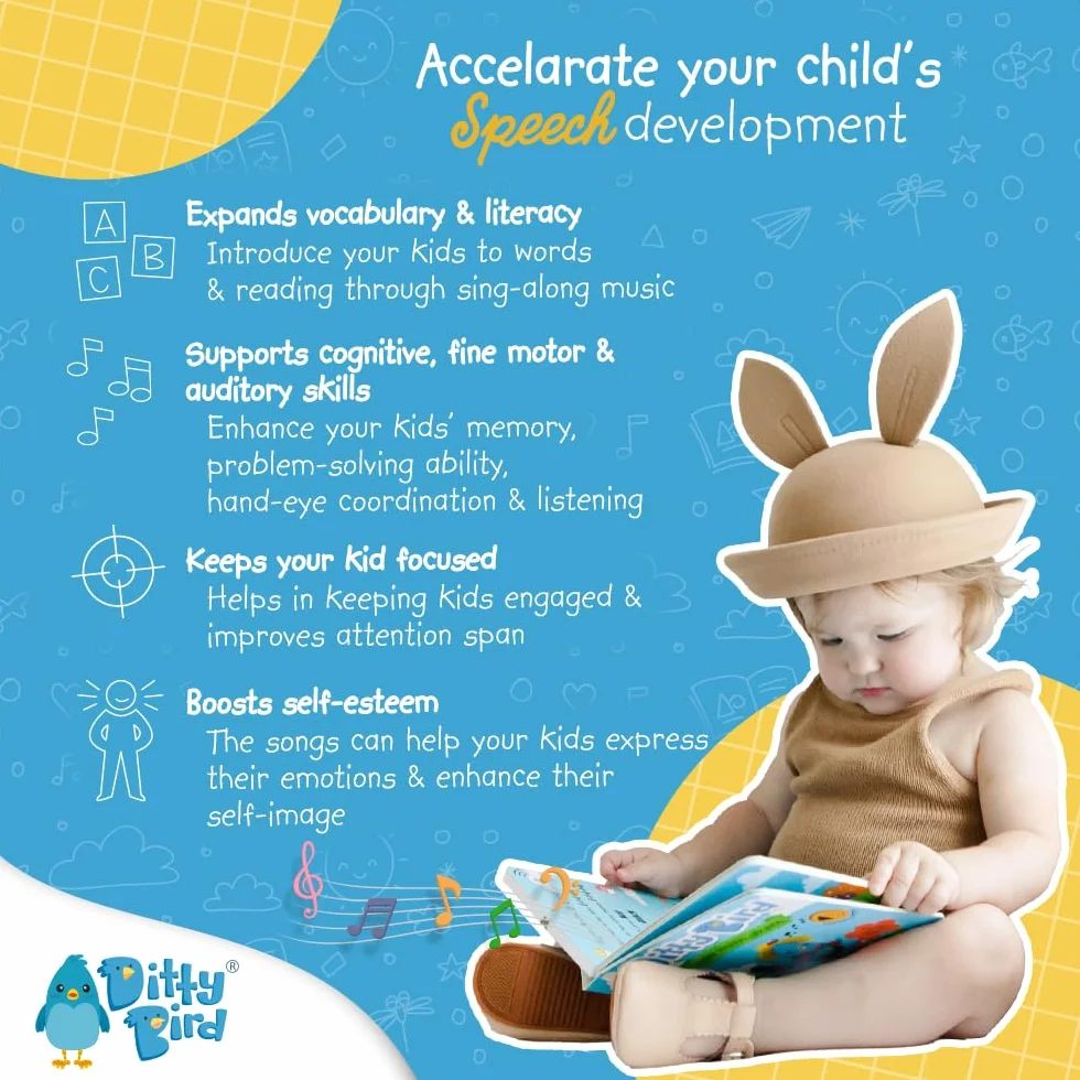 Ditty bird - livre musical bébé: Comptines en anglais pour dormir - twinkle little star