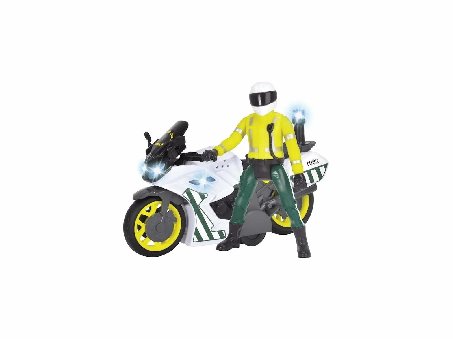 Dickie Toys - Motocykl Yamaha, ze zdejmowanym przegubem, tarcie, światło i dźwięk, odpowiedni dla chłopców i dziewczynek od 3 lat – 17 cm