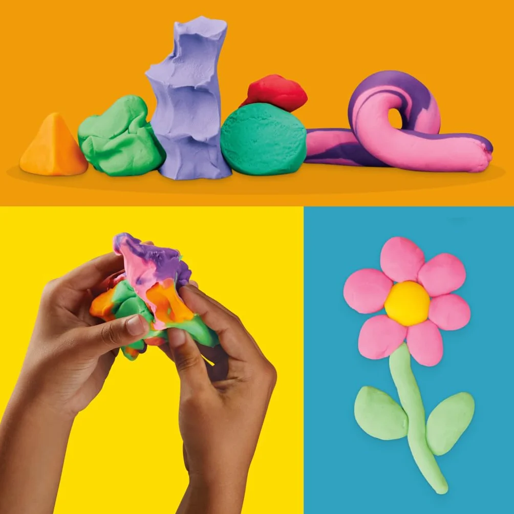 Najlepszy zestaw różnych rodzajów i kolorów ciastoliny Play-Doh, 22 tuby, zabawy plastyczne dla dzieci