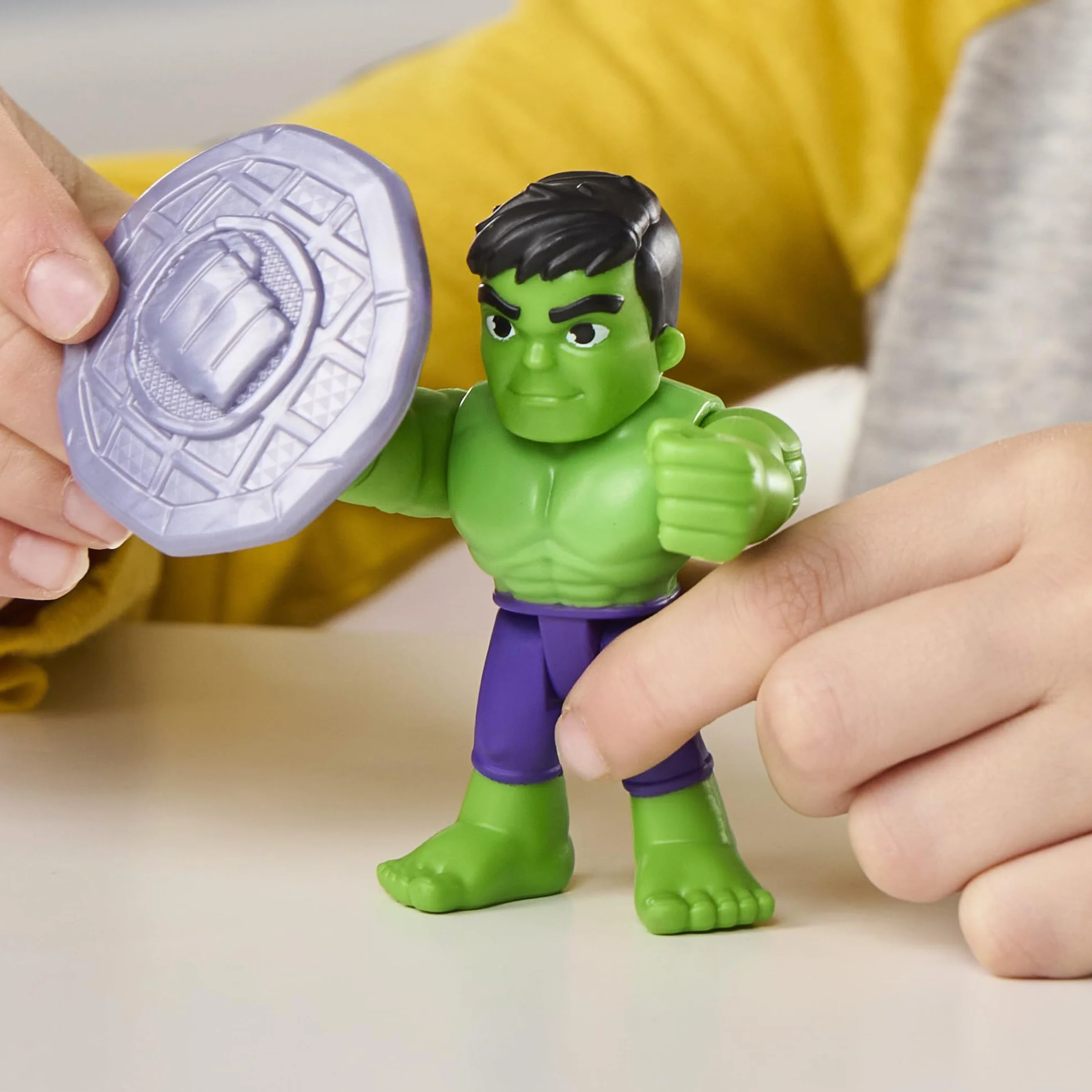 Hulk z serialu ""Spidey i super-kumple"" Marvela, zabawka z dodatkiem, figurki w skali 7,6 cm, zabawki z superbohaterami dla dzieci, wiek: od 3 lat