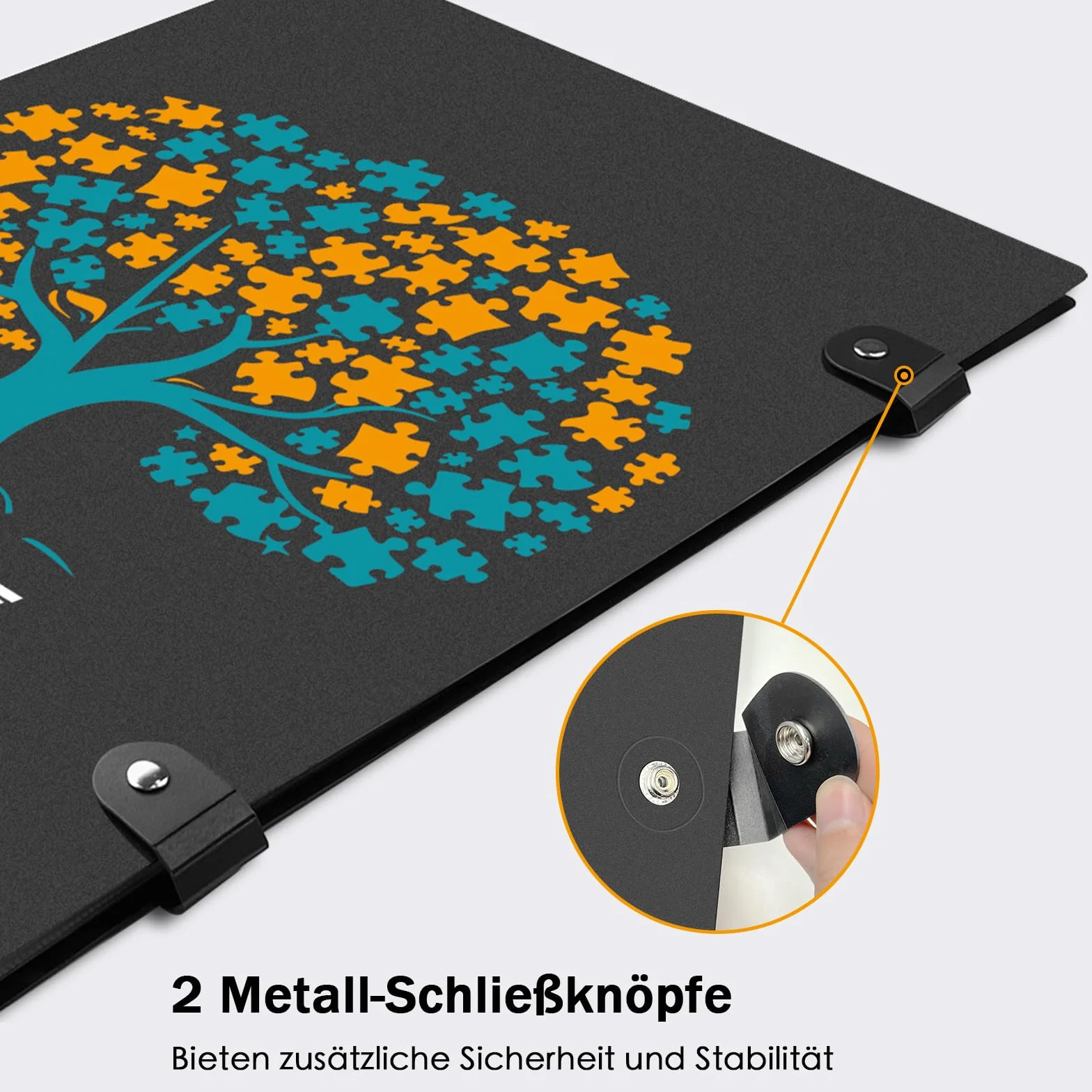 Nariolar Teczka na puzzle na 1000 elementów, 24 kieszenie HD, idealne akcesorium do 48 puzzli, pyłoszczelne akcesoria ochronne do puzzli