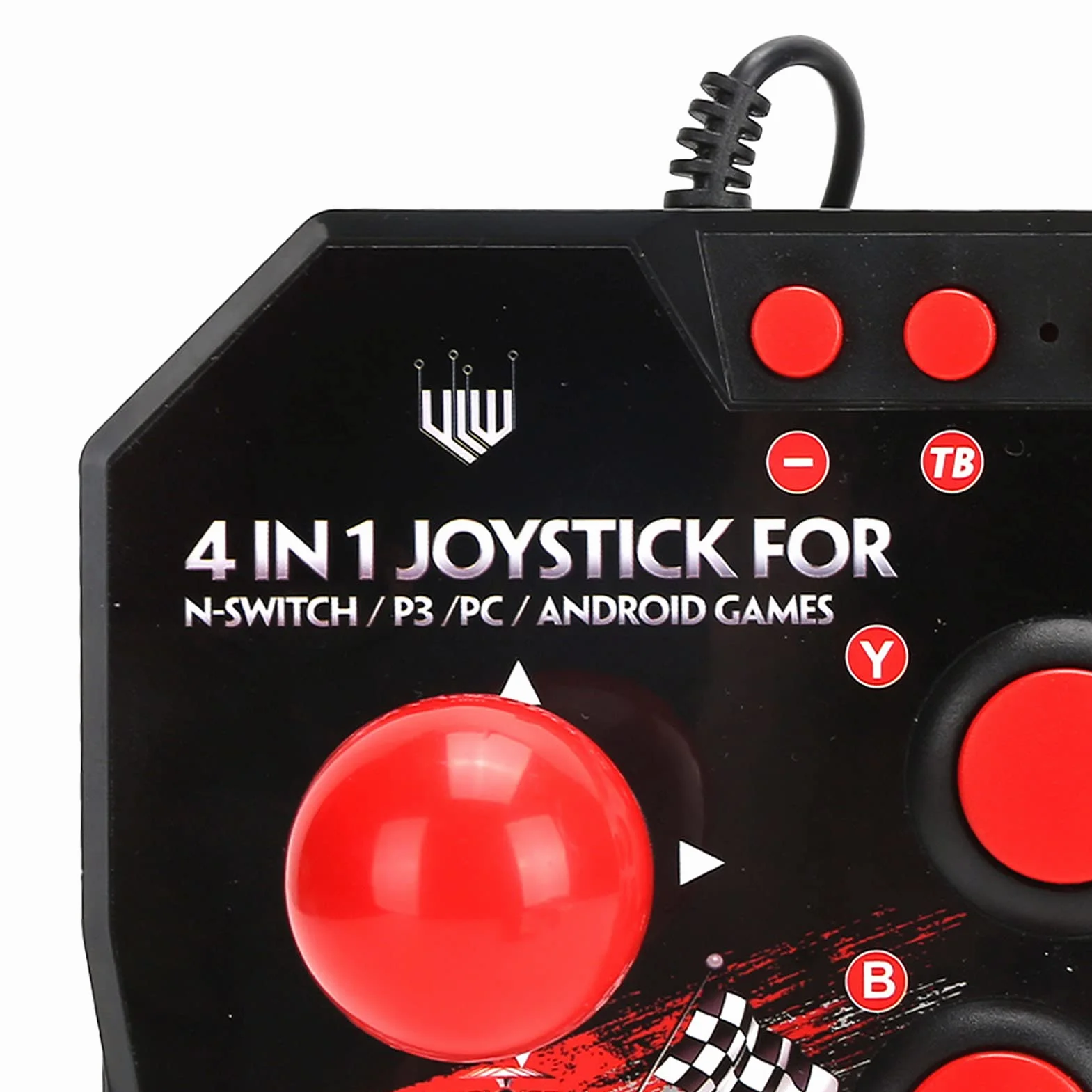 Arcade Fight Stick, przewodowy drążek arkadowy uniwersalny przenośny Arcade Fight Stick kontroler do gier komputerowych akcesoria do przełącznika/PC/PS3