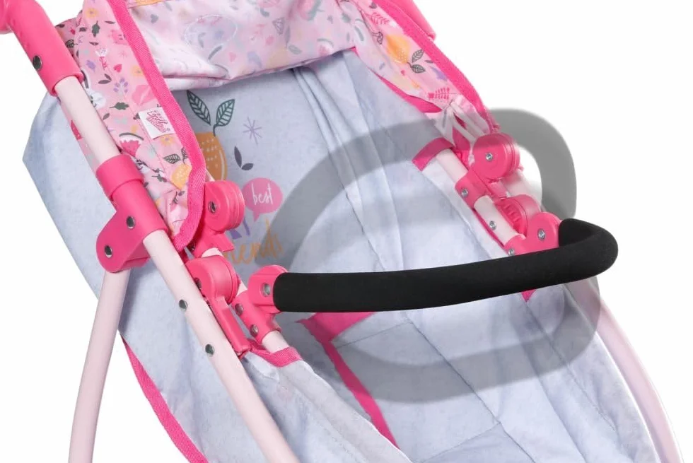 BABY born 834145 Zapf Creation wózek dziecięcy ze składanym kapturem, przekształca się z klasycznego wózka dziecięcego na sportowy jogger, schowek na akcesoria, pasuje do lalek 43 cm, dla dzieci w