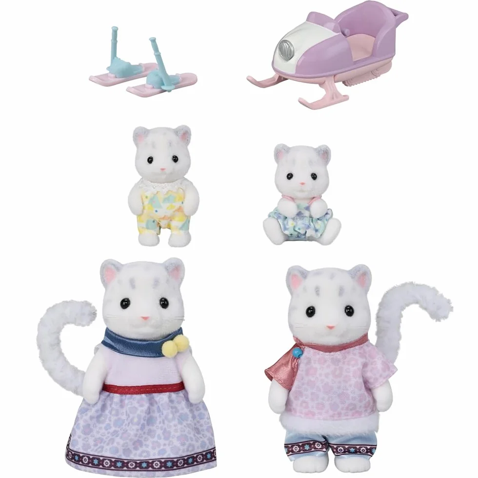 Sylvanian Families - 5814 Snow Leopard Family - Dollhouse Playsets