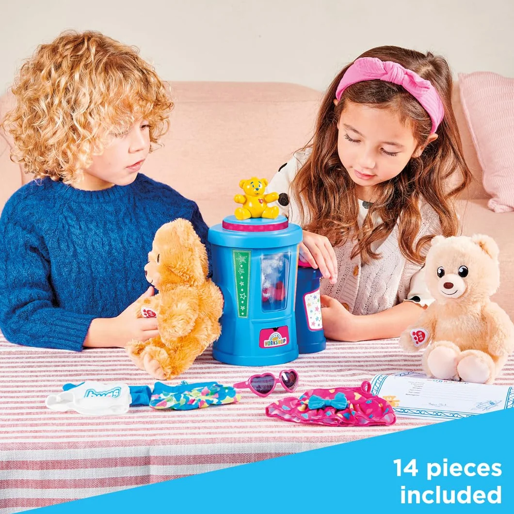 Casdon Stacja do wypychania Build-A-Bear Workshop | At-Home Build-A-Bear stacja wypychająca dla dzieci w wieku od 3 lat | Wypchaj, ubierz się i przytulaj swoich futrzanych przyjaciół | Stacja