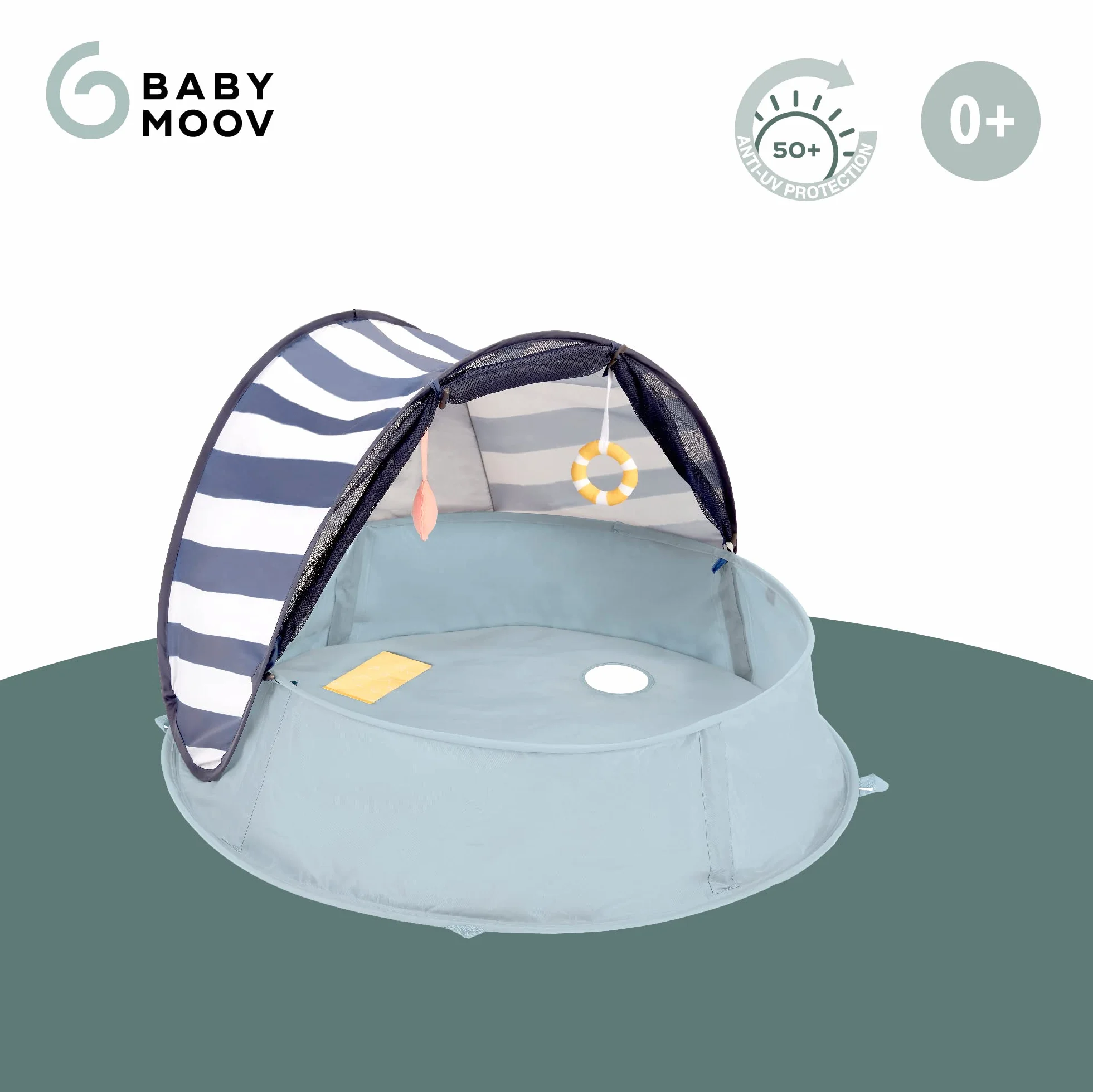 Babymoov Aquani Marrose namiot plażowy 3 w 1, ochrona przed promieniowaniem UV, LSF 50, brodzik i łóżko turystyczne dla dzieci