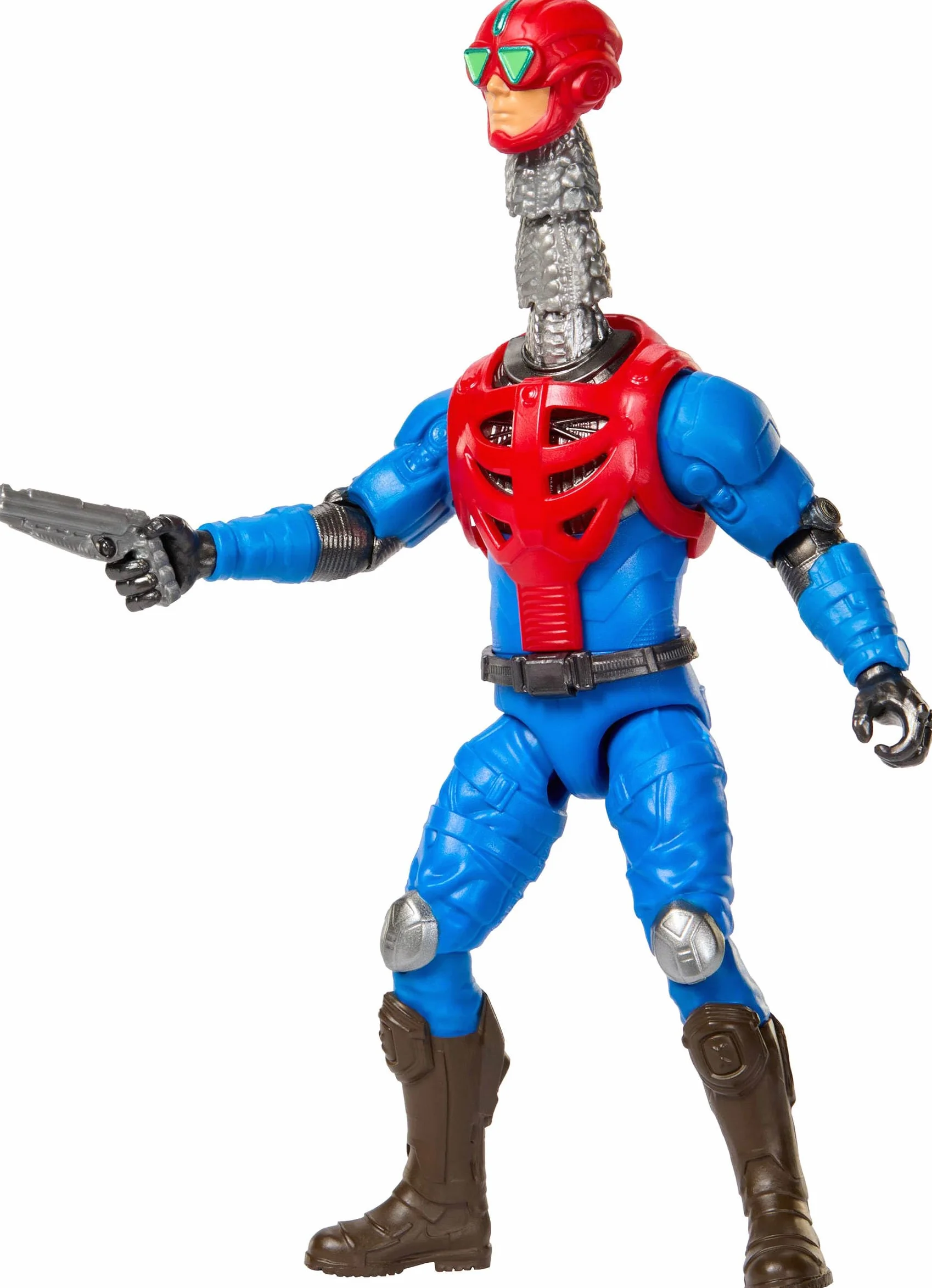 Masters of the Universe Władcy Wszechświata Film 2026 Mekaneck Figurka (ok. 14 cm w skali), bohaterski człowiek-peryskop, filmowy wygląd, 14 ruchomych punktów i blaster, zabawka dla dzieci 6+, JKH94