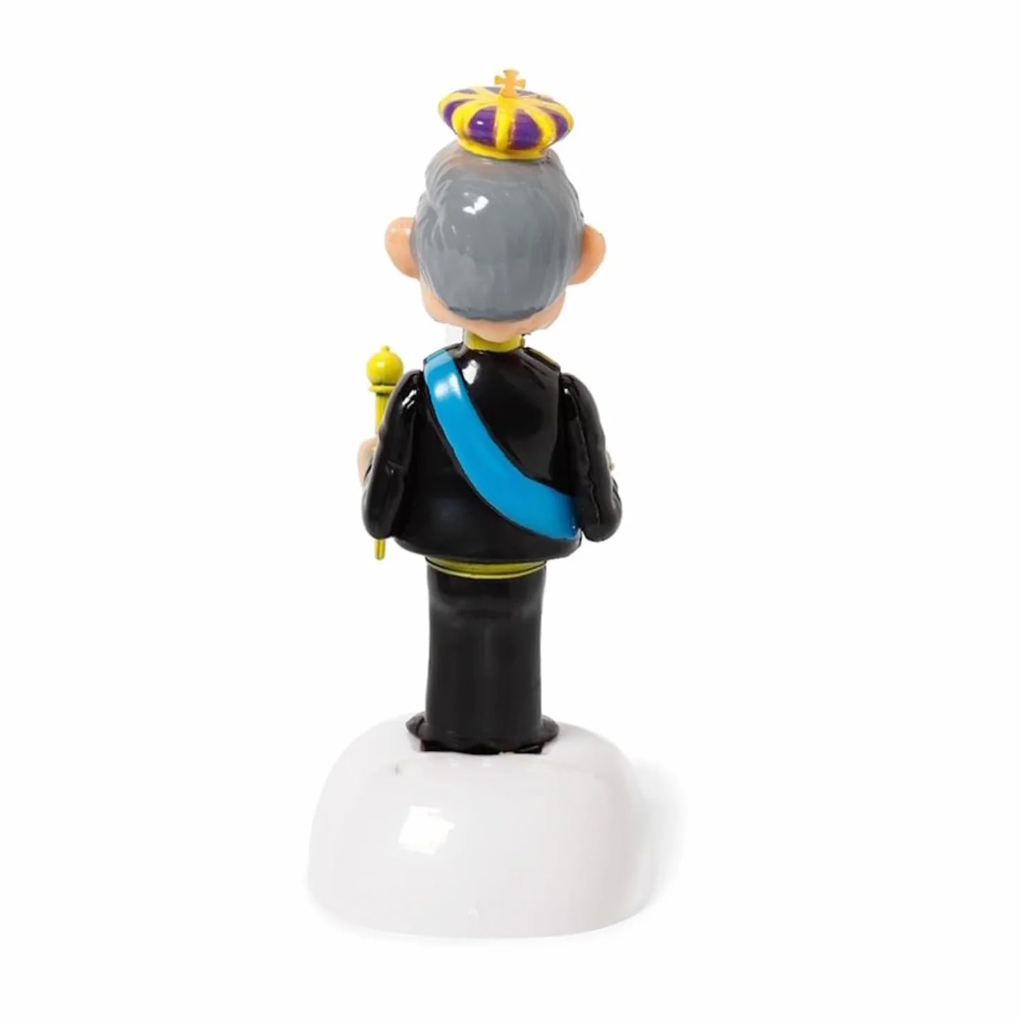 Puckator LTD. King Charles solarna figurka króla czarna/żółta/niebieska, z nadrukiem, 100% tworzywo sztuczne