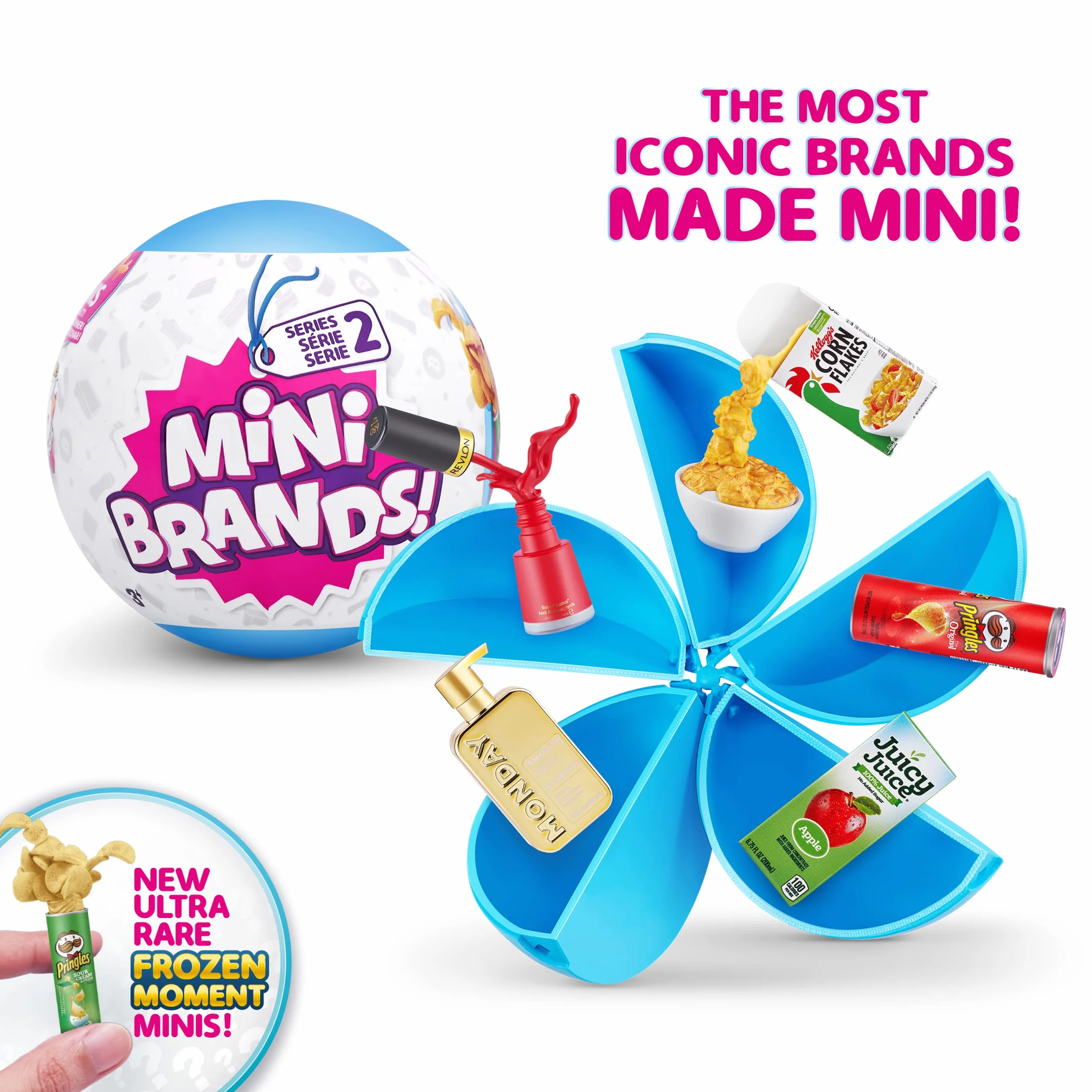 Mini Brands Seria 2 Surprise Capsules, Mystery Capsule Real Miniature Brands Collectible Toy, zestaw 2 sztuk