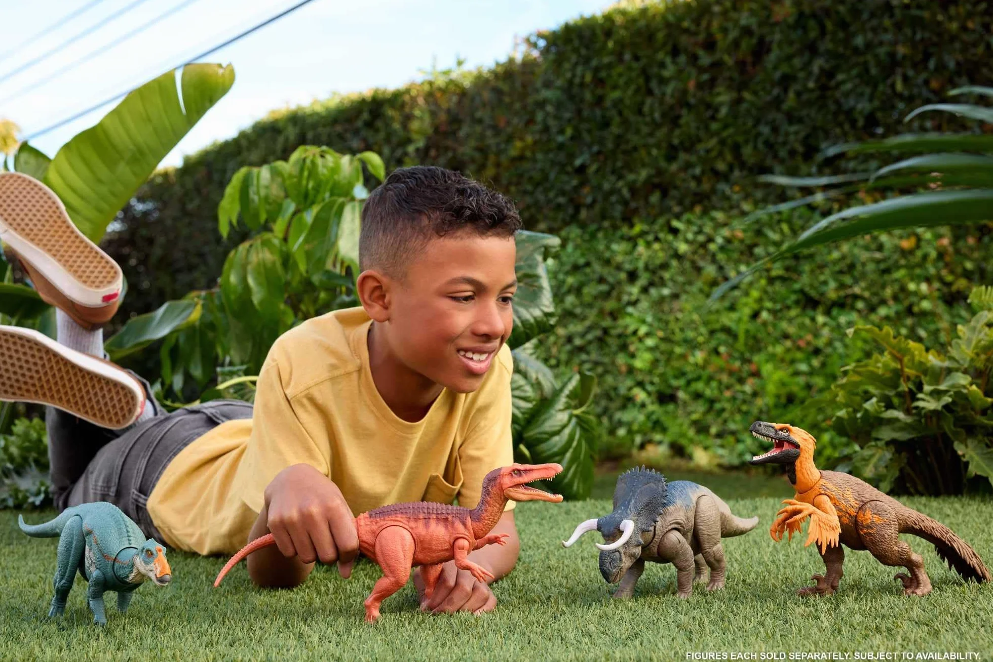 Mattel Jurassic World: Odrodzenie Utahraptor Ryczący dinozaur Figurka z wielokierunkowym atakiem i dźwiękiem, do ustawiania w różnych pozach, zabawka dinozaur dla dzieci, zabawa wirtualna, JGC80