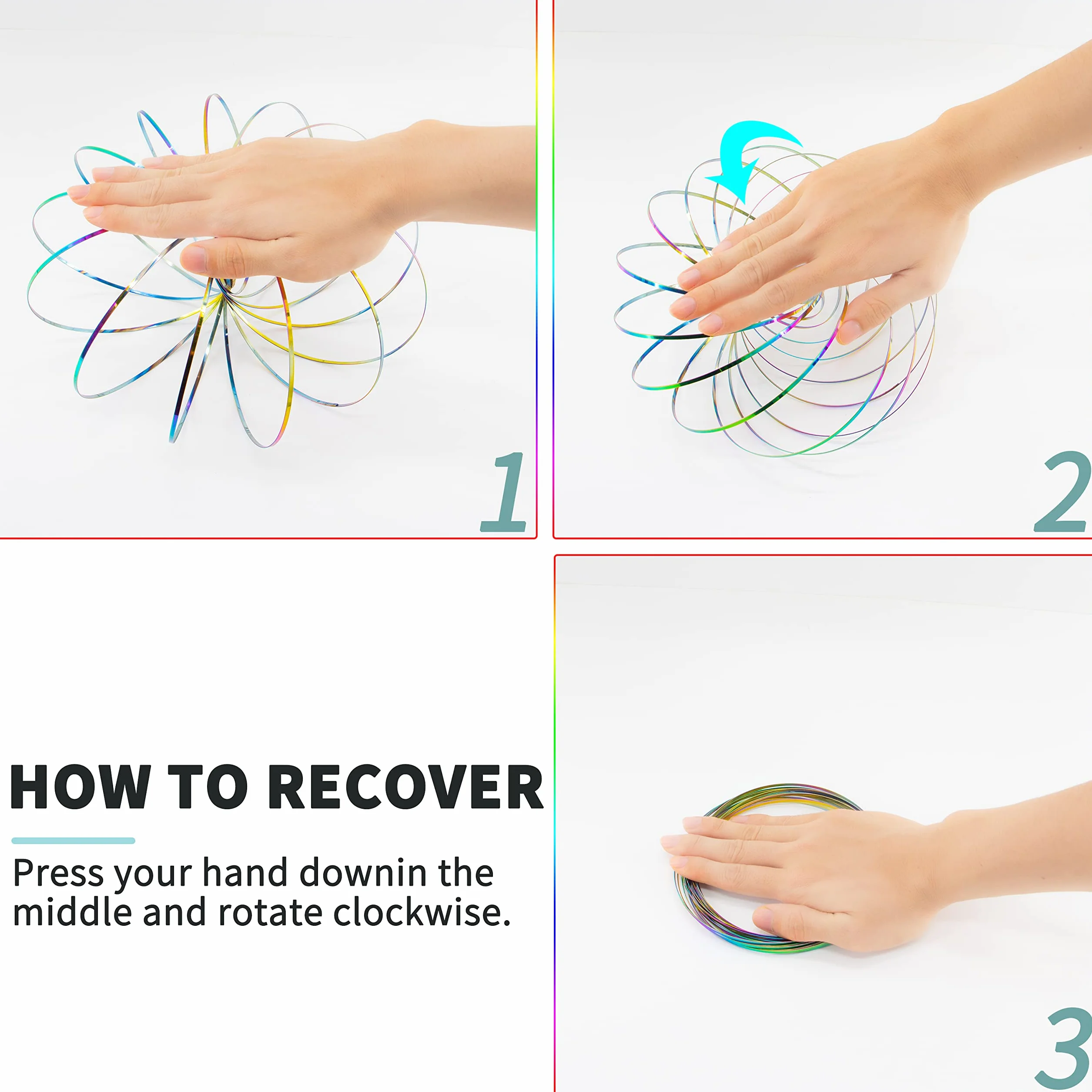 Flow Ring Magic 3D Geometryczny spiralne ramię Spinner zabawka - interaktywna gra festiwalowa antystresowa