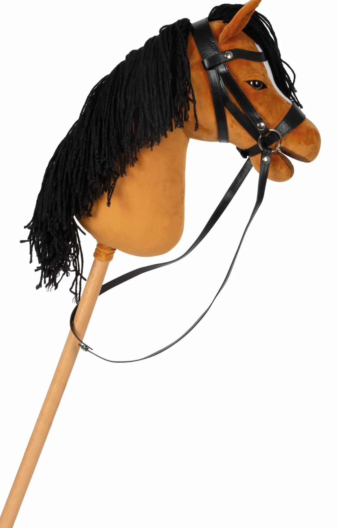 small foot Hobby Horse brązowy 'Melodie', zdejmowany kij i grzywa, w zestawie kantar, uzda i smycz, dla dzieci w wieku od 3 lat, 12715