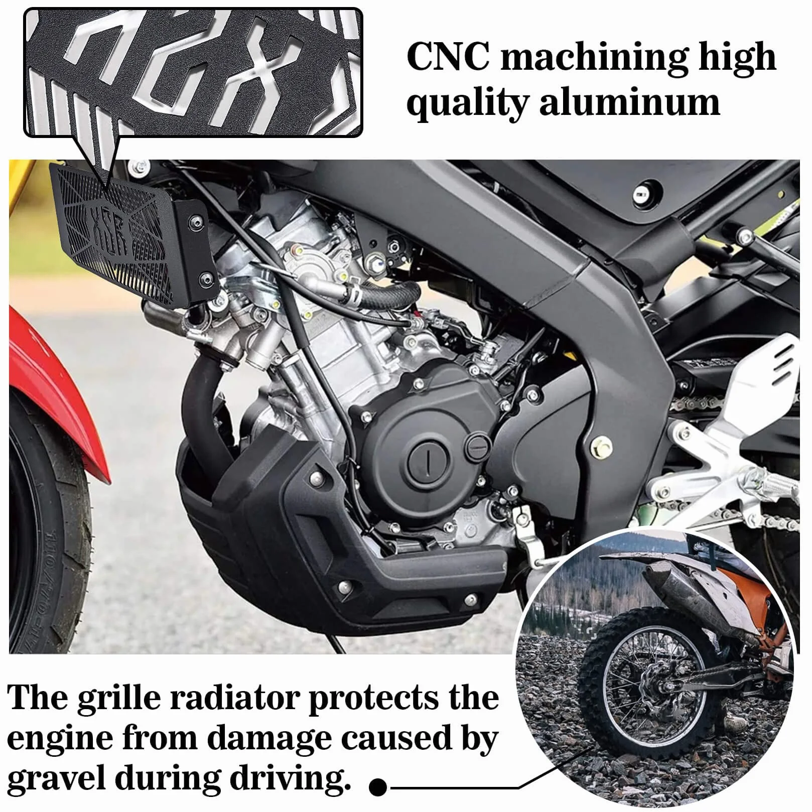 Osłona chłodnicy do motocykli Yamaha XSR-125 / XSR-155 2019 2020 2021 2022 2023, PSLER kratka ochronna do grilla