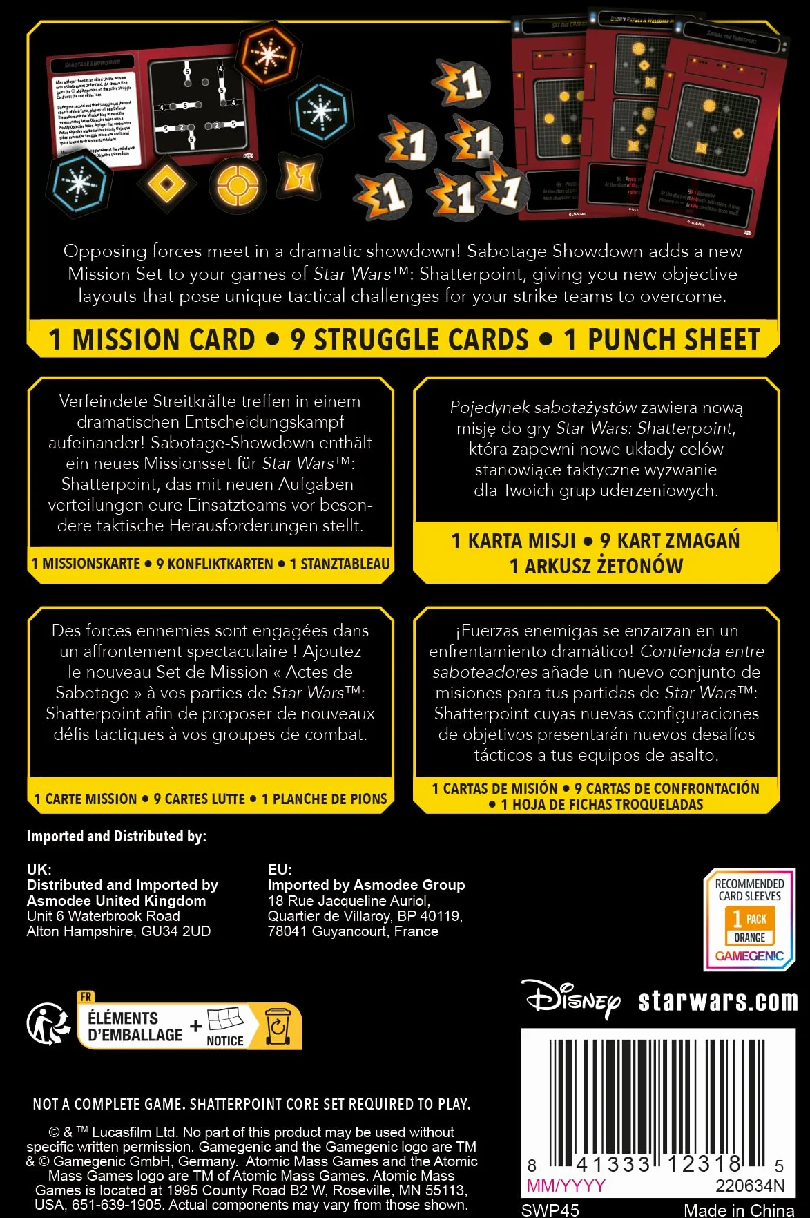 Atomic Mass Games | Star Wars Shatterpoint Sabotage Showdown Mission Pack | Mission Expansion For Star Wars Shatterpoint Miniatures Game | 2 Players | 90 Minutes