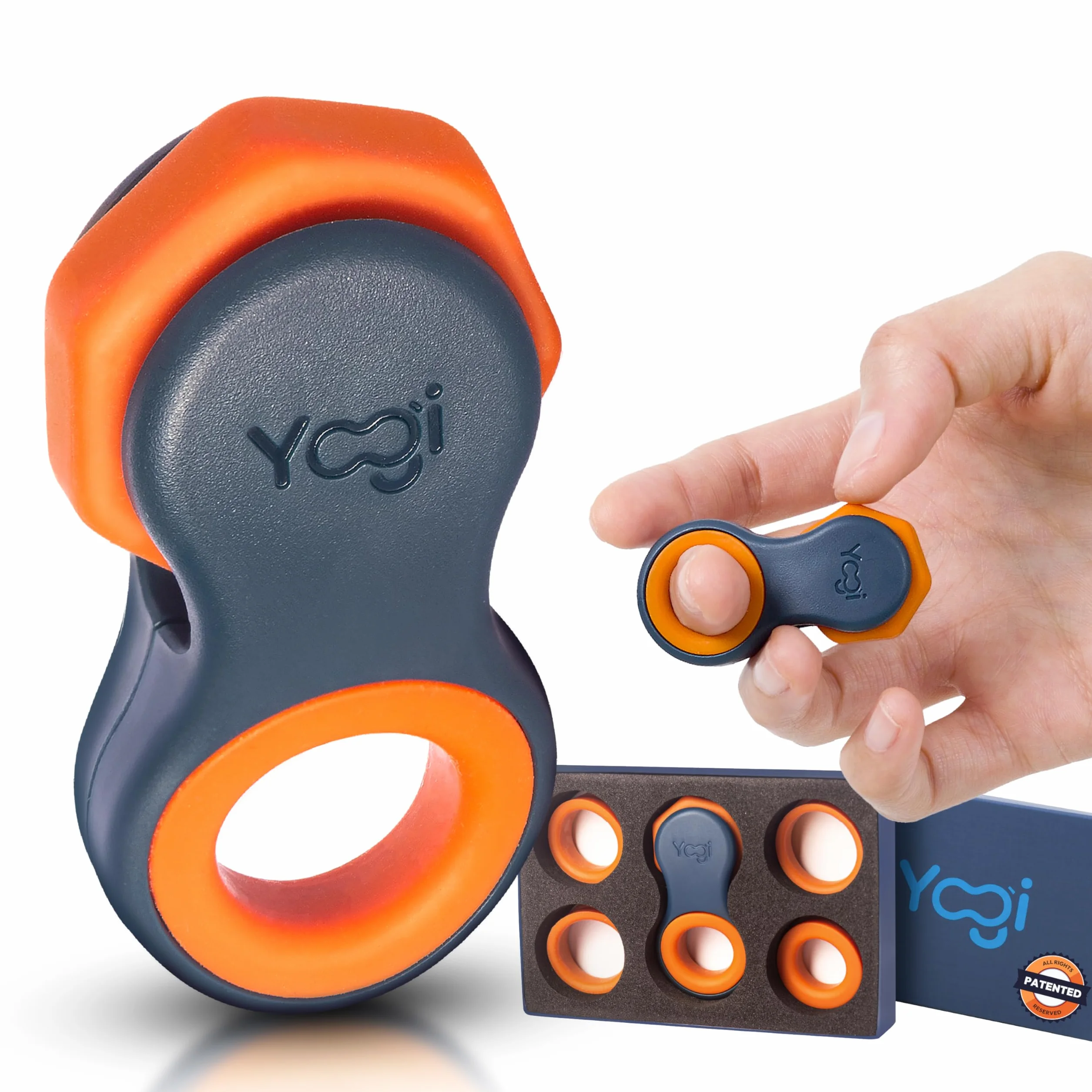 Yogi zabawka fidget, fidget spinnery dla dorosłych, łagodząca stany lękowe, idealna dla osób z ADHD, ADD i autyzmem, ciche zabawki fidget dla dorosłych i dzieci, pięć rozmiarów pierścieni - supernowa