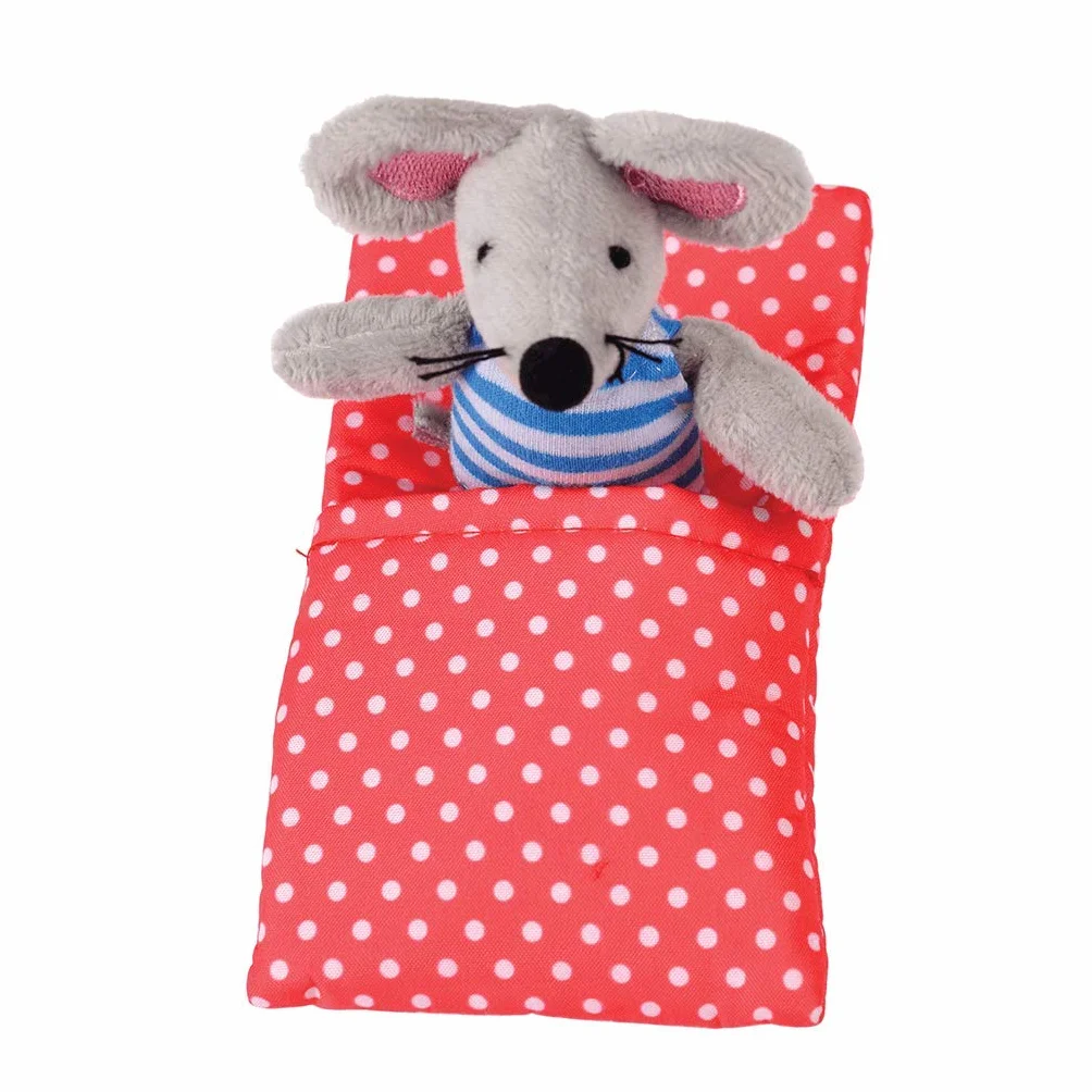 Rex London Pluszowa myszka "Mouse in a Little House": śliczna myszka dla małych dzieci w sypialni z możliwością zabrania ze sobą
