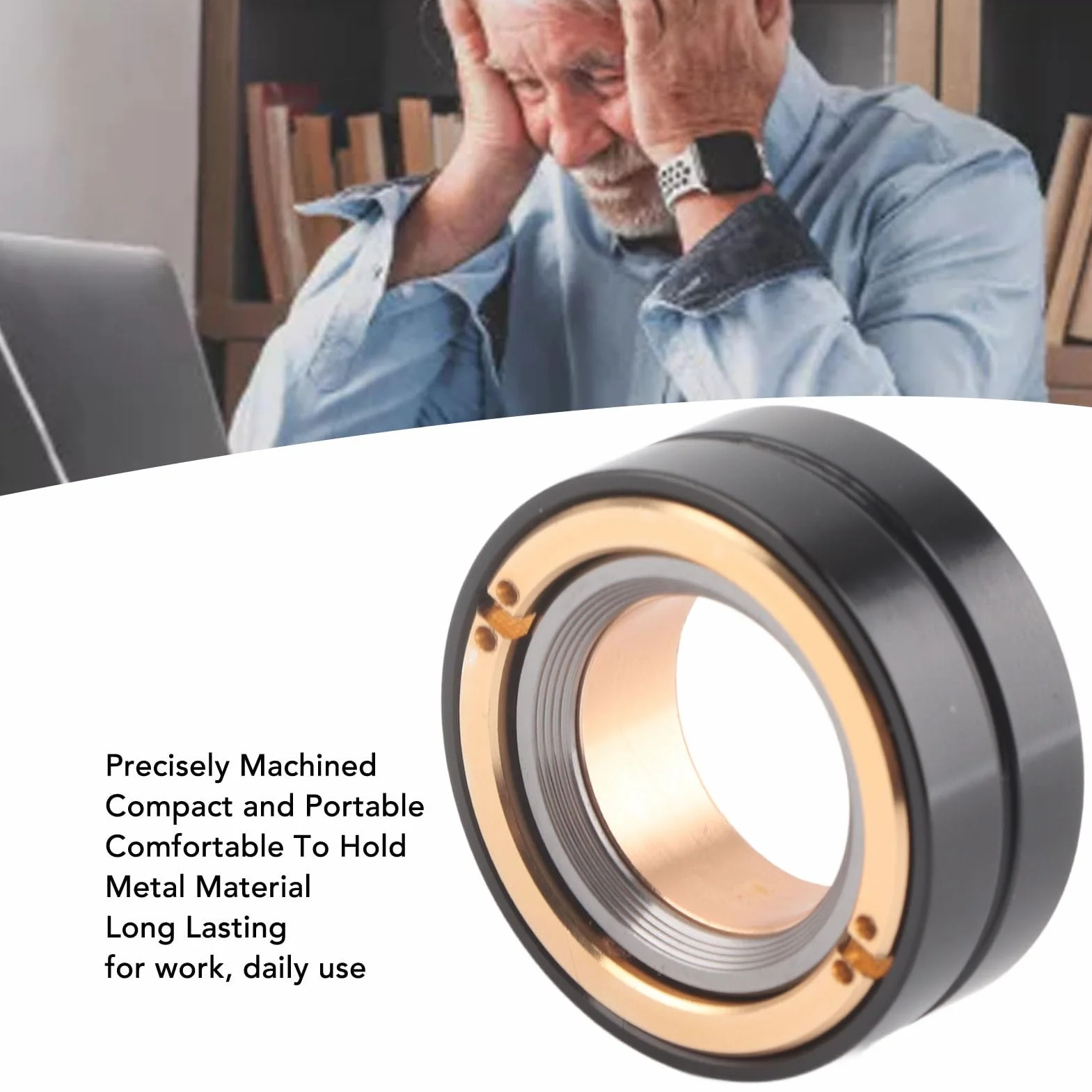 Metalowe Pierścienie Fidget Toy Stress Relief dla Dorosłych, Przenośne Pierścienie Magnetyczne, Zmniejsz Ciśnienie i Niepokój, Łatwy do Gry, Noś Podczas Podróży