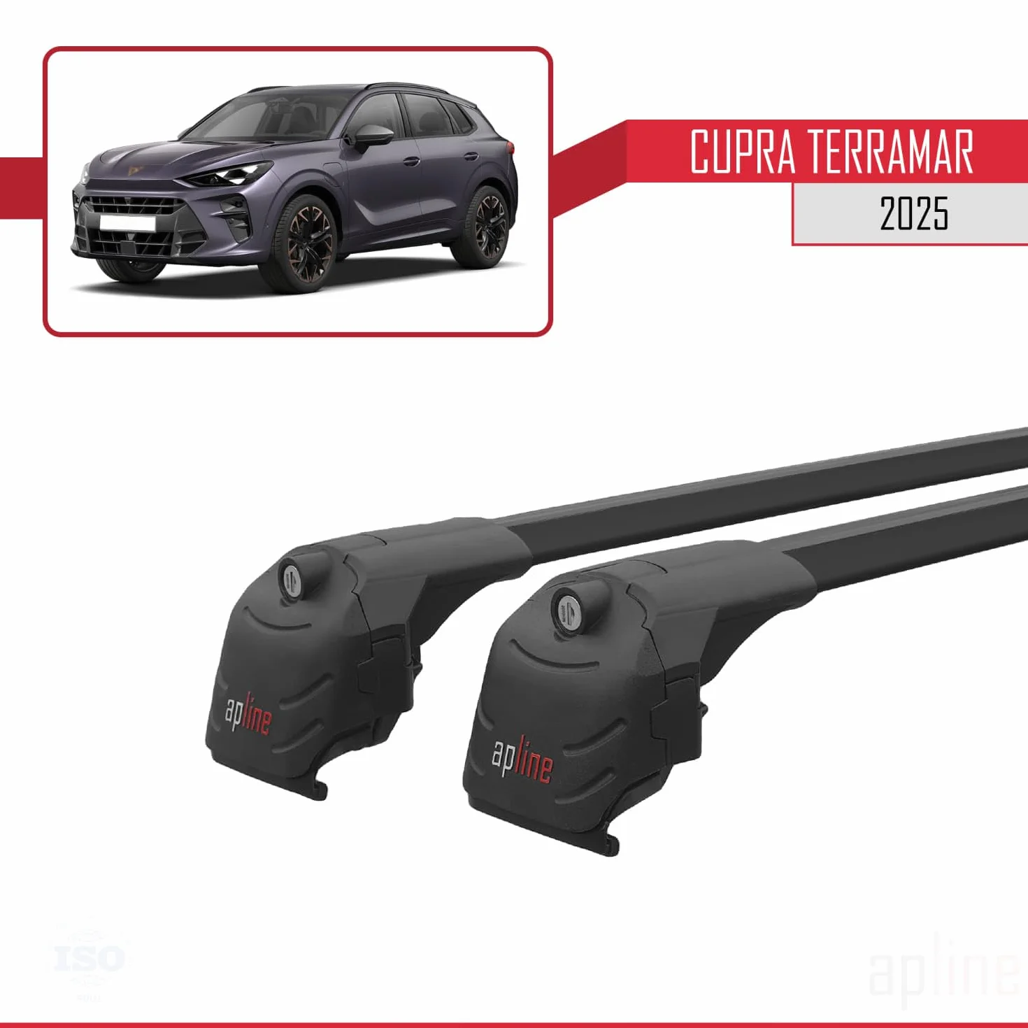 Bagażnik dachowy Cupra Terramar 2025 ACE-2 czarny aluminium 2 pręty