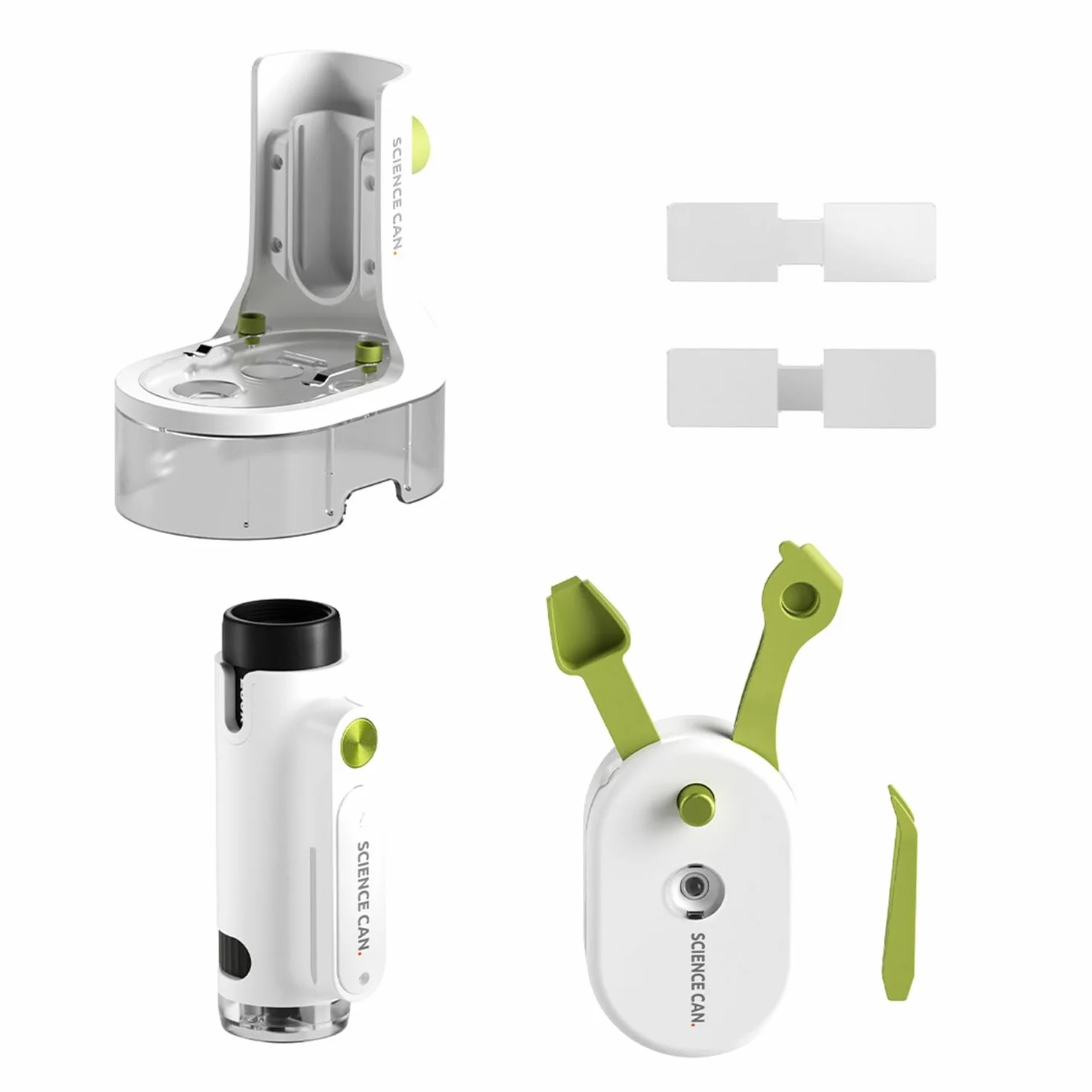 ScienceCan zestaw 250 mikroskopów (przenośny mikroskop ze stojakiem, pęsetą, łopatką, szkiełkiem, próbnikiem, uchwytem na smartfon) 1601282023de0001