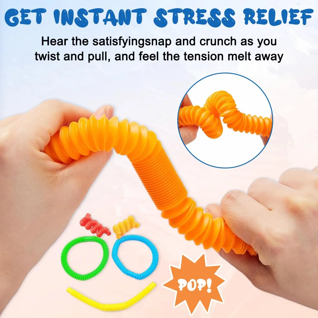 Mini Pop Tubes Zabawka Edukacyjna Sensoryczna dla Dzieci Łagodzenie Stresu